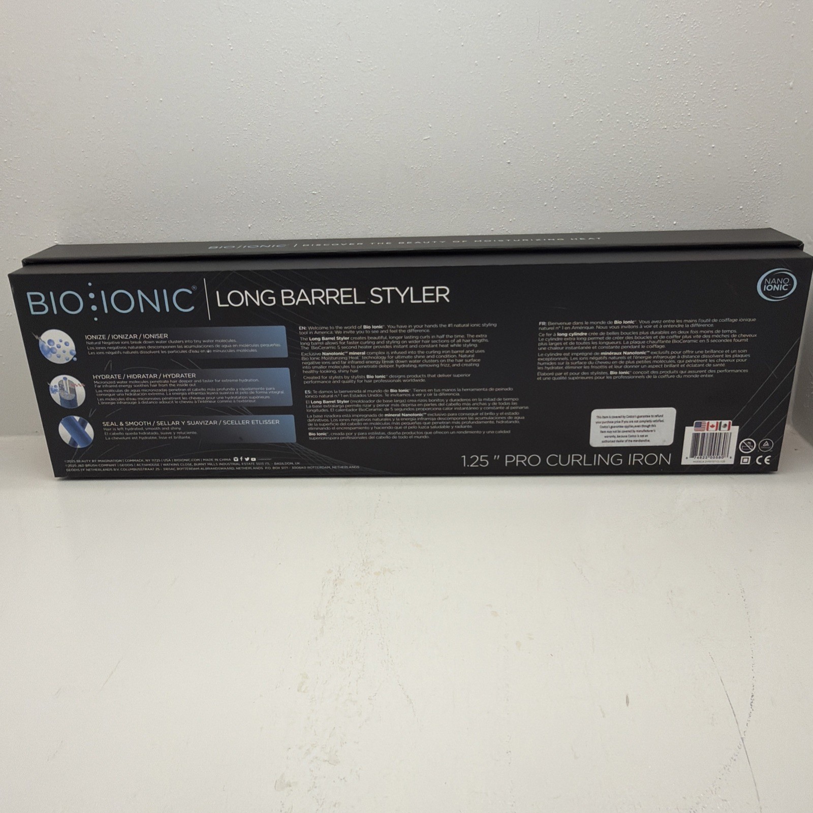 Bio Ionic 1.25 Inch Long Barrel Ceramic Curling Iron