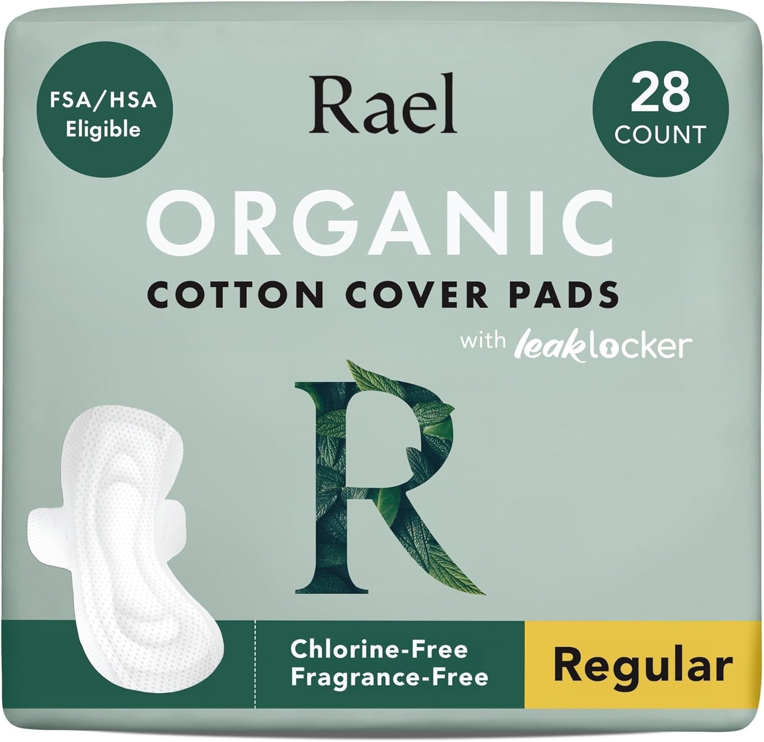 Organic Cotton Cover Pads – Ultra Thin, Unscented, 28 Count for Ultimate Comfort