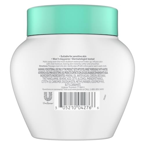 Pond S Fragrance Free Cold Cream Cleanser Makeup Remover Nourishing Hydration