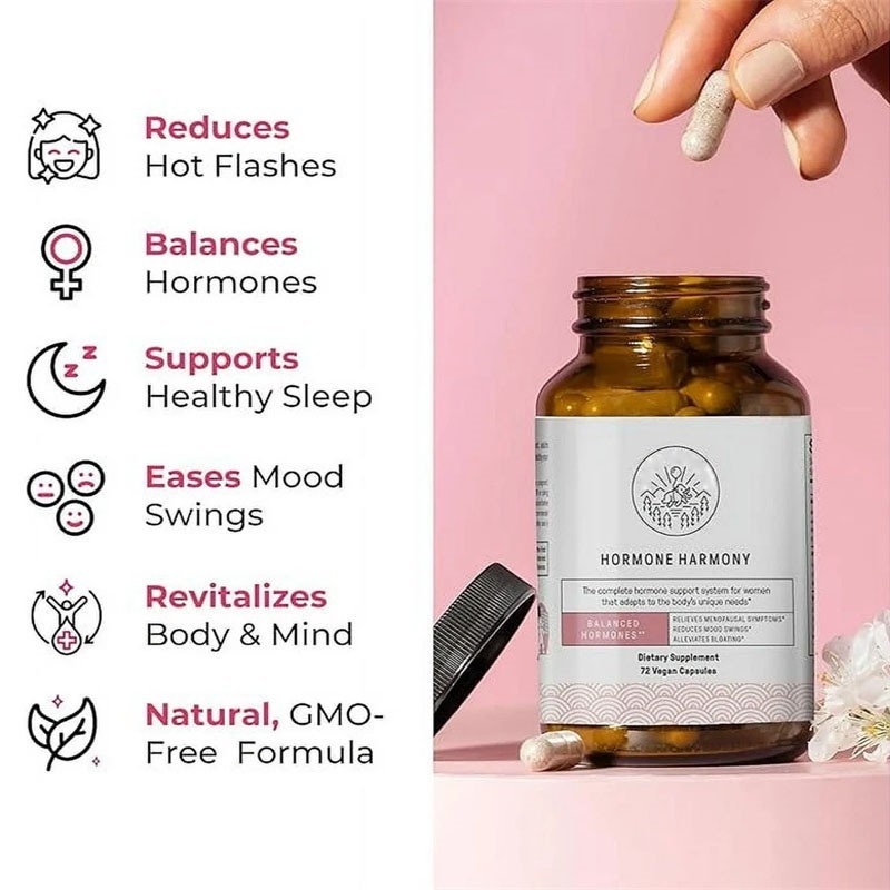 2 PACK Happy Mammoth Hormone Harmony Natural Hormonal Support for Women 72 Caps
