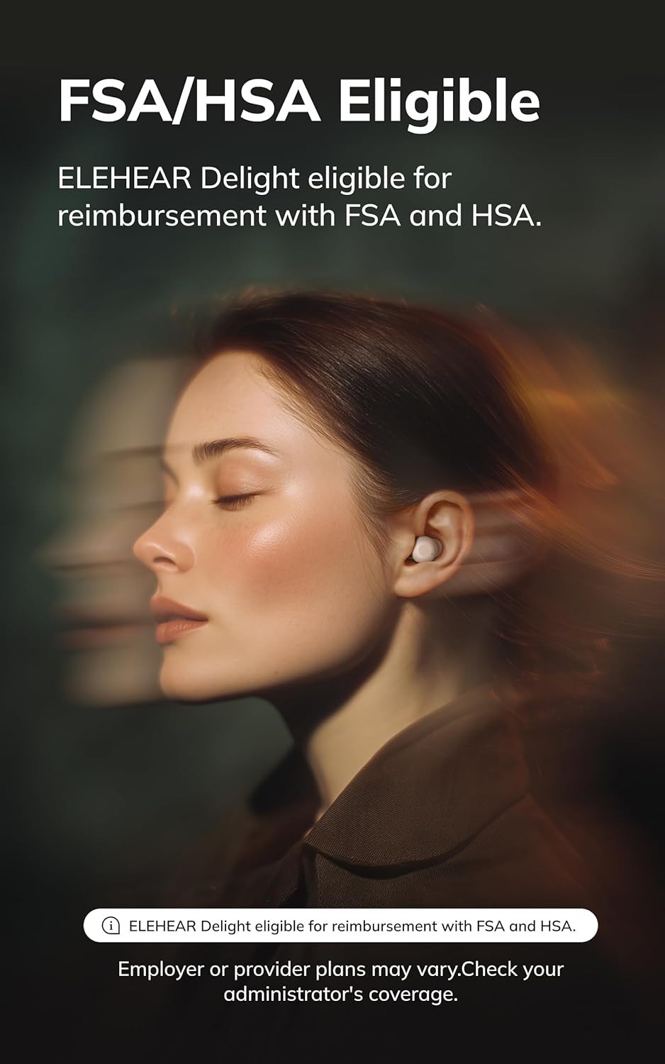 ELEHEAR Delight OTC Hearing Aids Bluetooth 5.3 App Control AI Tinnitus Relief