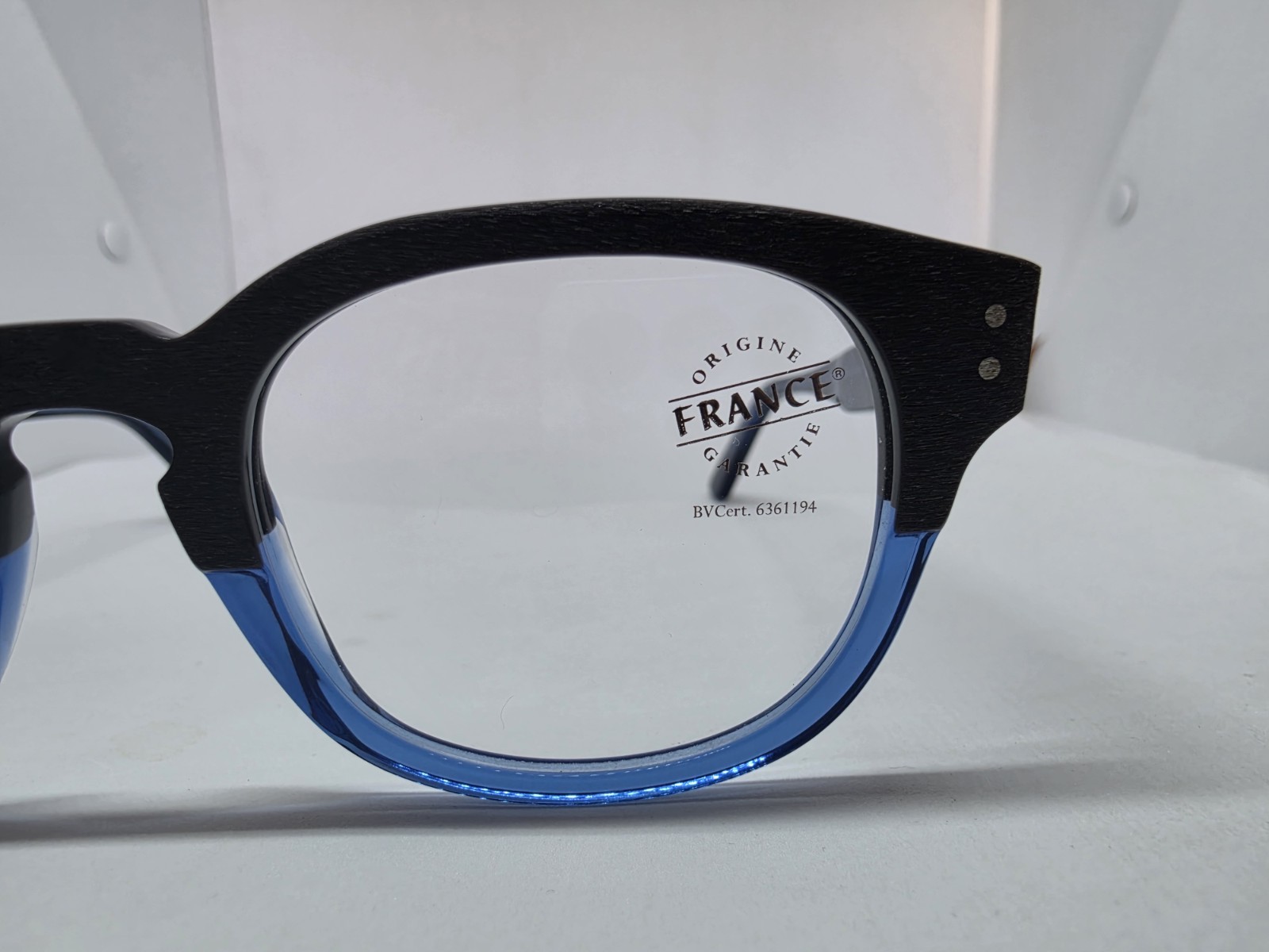 JEAN LAFONT PARIS MILES 2057 WOOD BLUE EYEGLASSES NEW AUTHENTIC FRANCE