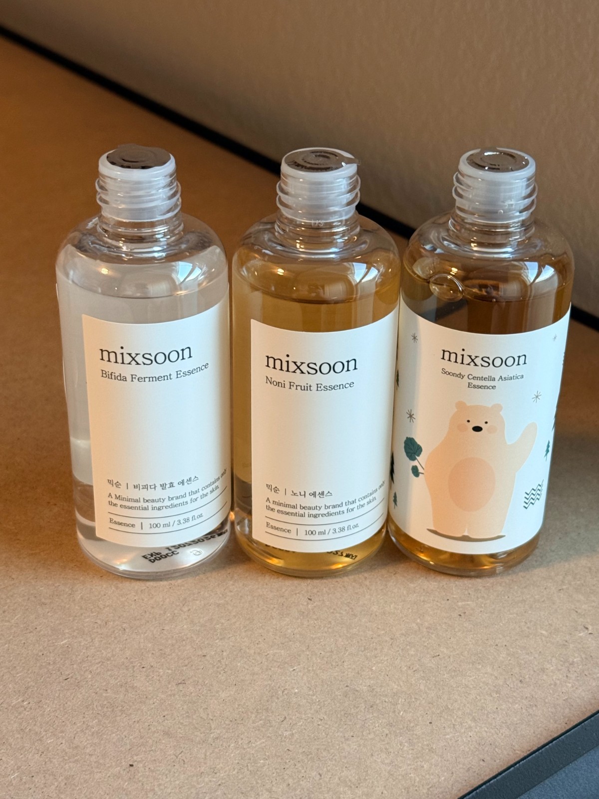 Mixsoon Skincare Bundle 5pcs Bean Essence Bifida Noni Centella Serum