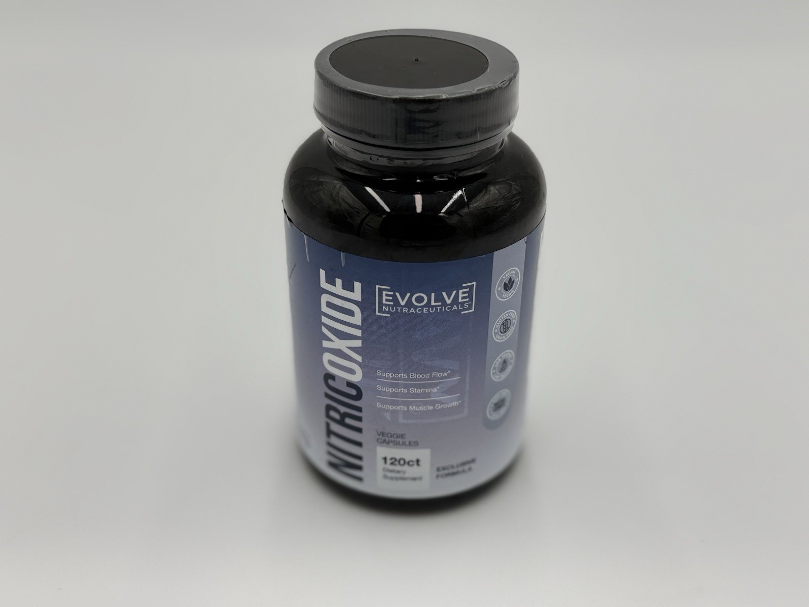 Evolve Nitric Oxide Booster 120 Ct, Stamina, Blood Flow & Muscle Growth 12/26