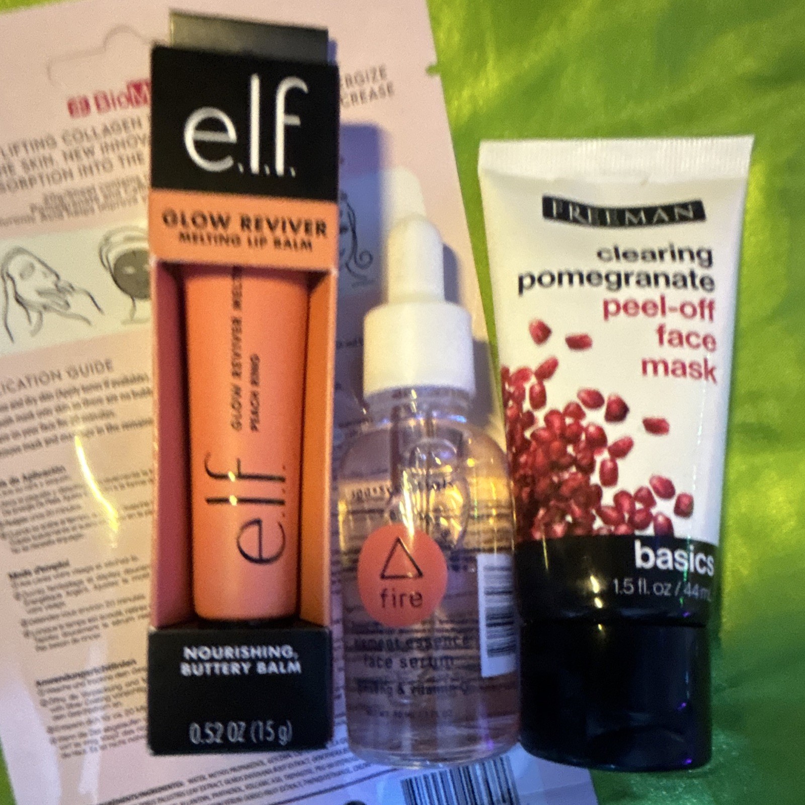 Assorted Pomegranate + Caffeine Firming Depuffing Set Masks Eye Mask Lip Balm