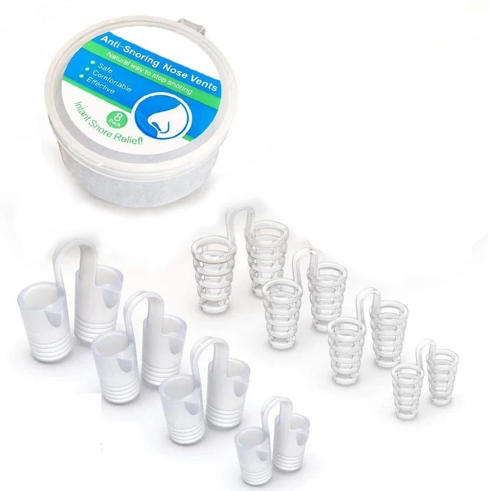 8 Pcs Silicone Anti Snore Nasal Dilators Apnea Aid Device Stop Snoring Nose Clip