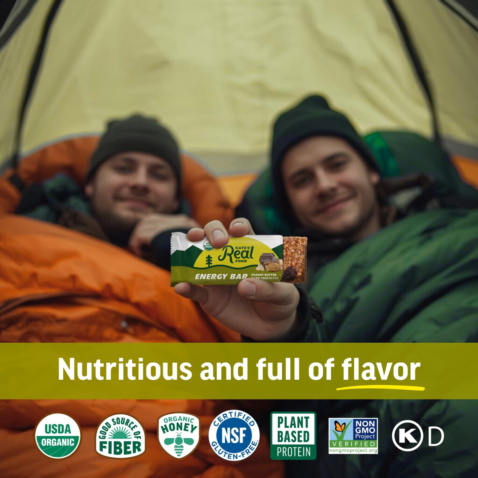 Organic Energy Bars – Non-GMO, Gluten-Free, All-Natural Snack – Peanut Butter &