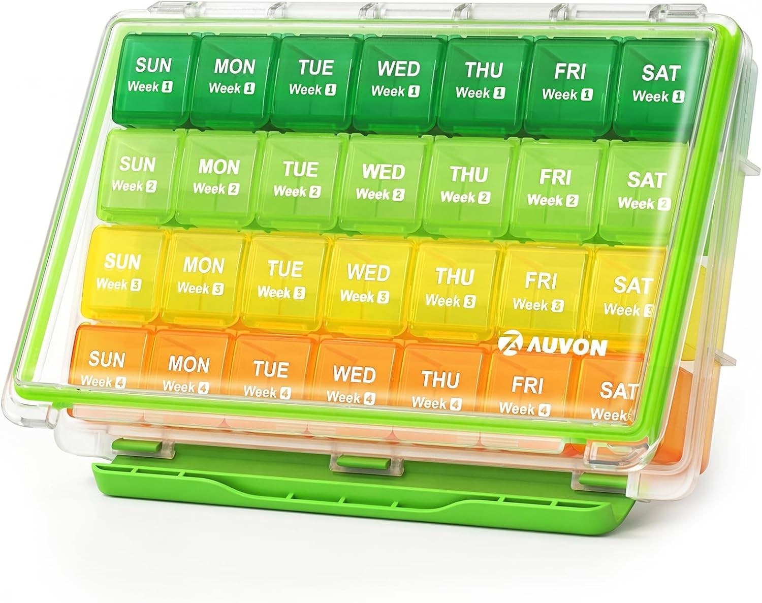 Moisture-Proof Monthly Pill Organizer, Large 28 Days Pill Box Case with Remov…