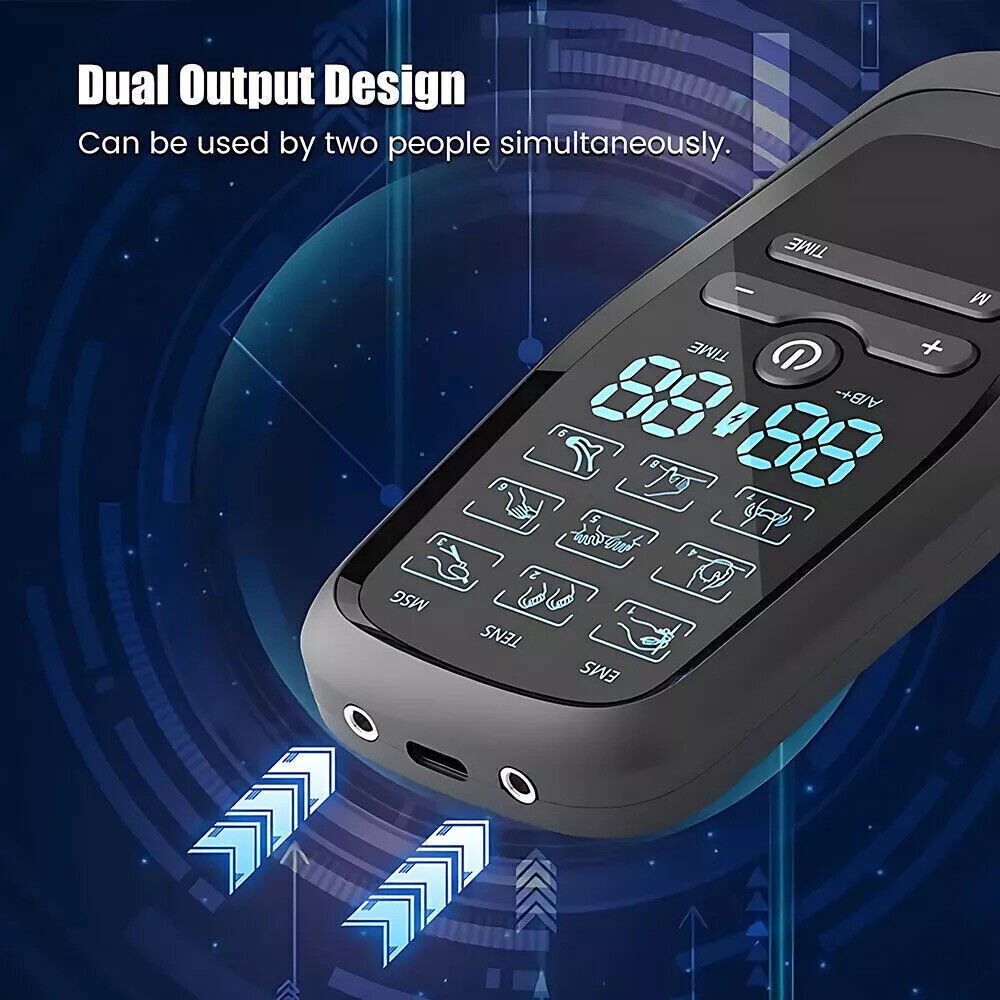 27 Modes Tens Unit Muscle Therapy Pain Relief Stimulator Machine Pulse Massager~