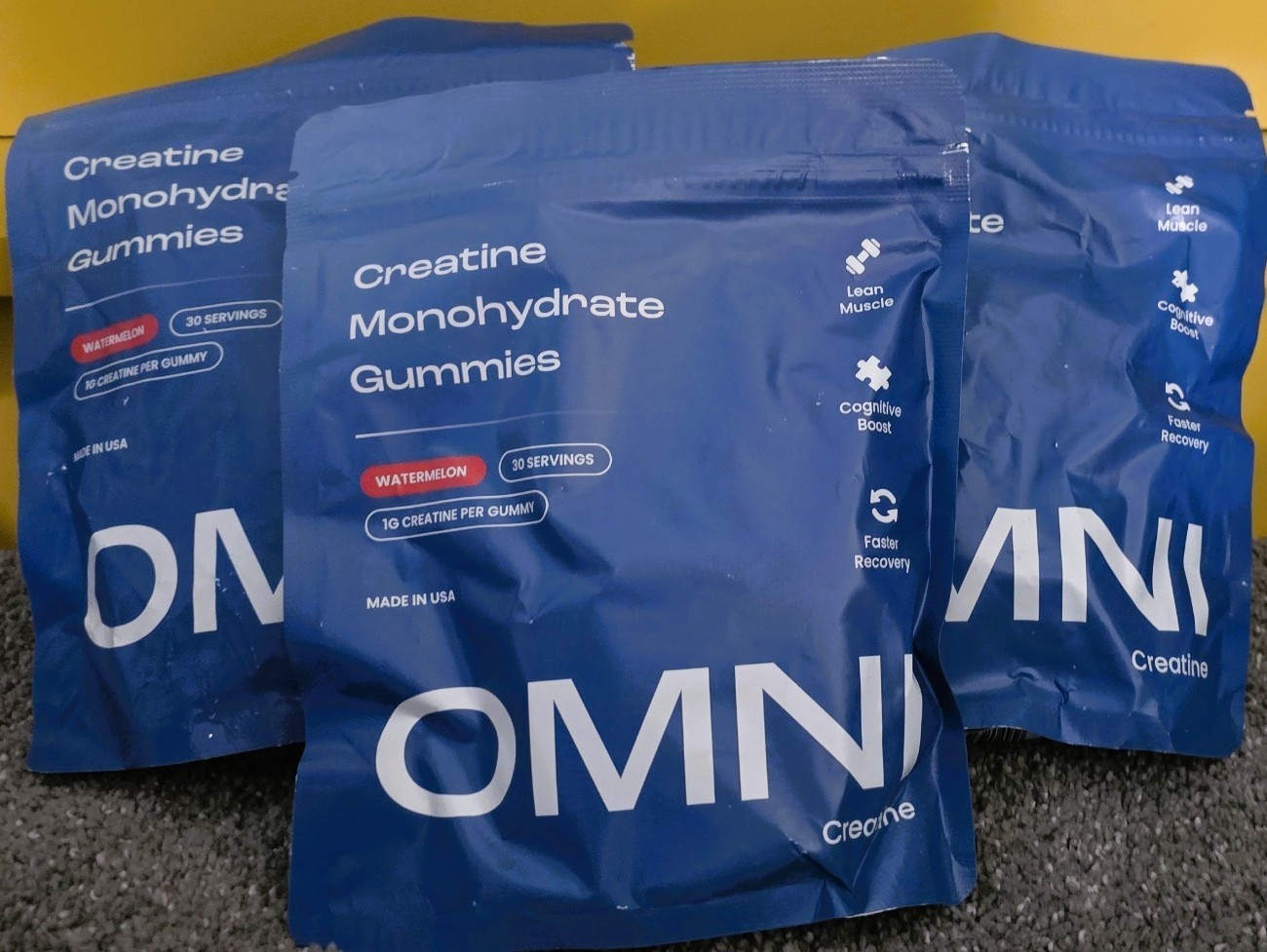 OMNI (3 Pack) Creatine Monohydrate Gummies – Supports Muscle Growth, Watermelon