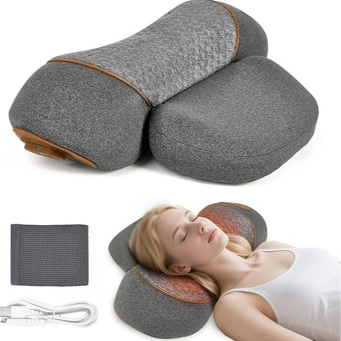 3 in 1 Electric Neck Massager Pillow, Thera Pillow Traction Massager with Heat