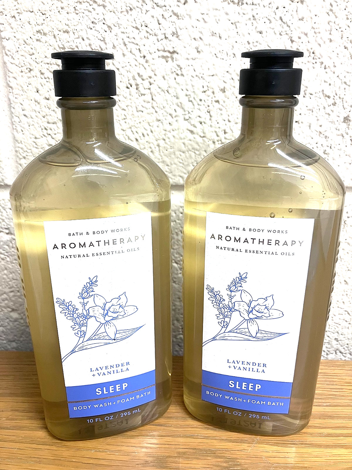 Bath & Body Works LAVENDER VANILLA Sleep AROMATHERAPY Body Wash 10oz NEW (QTY 2)
