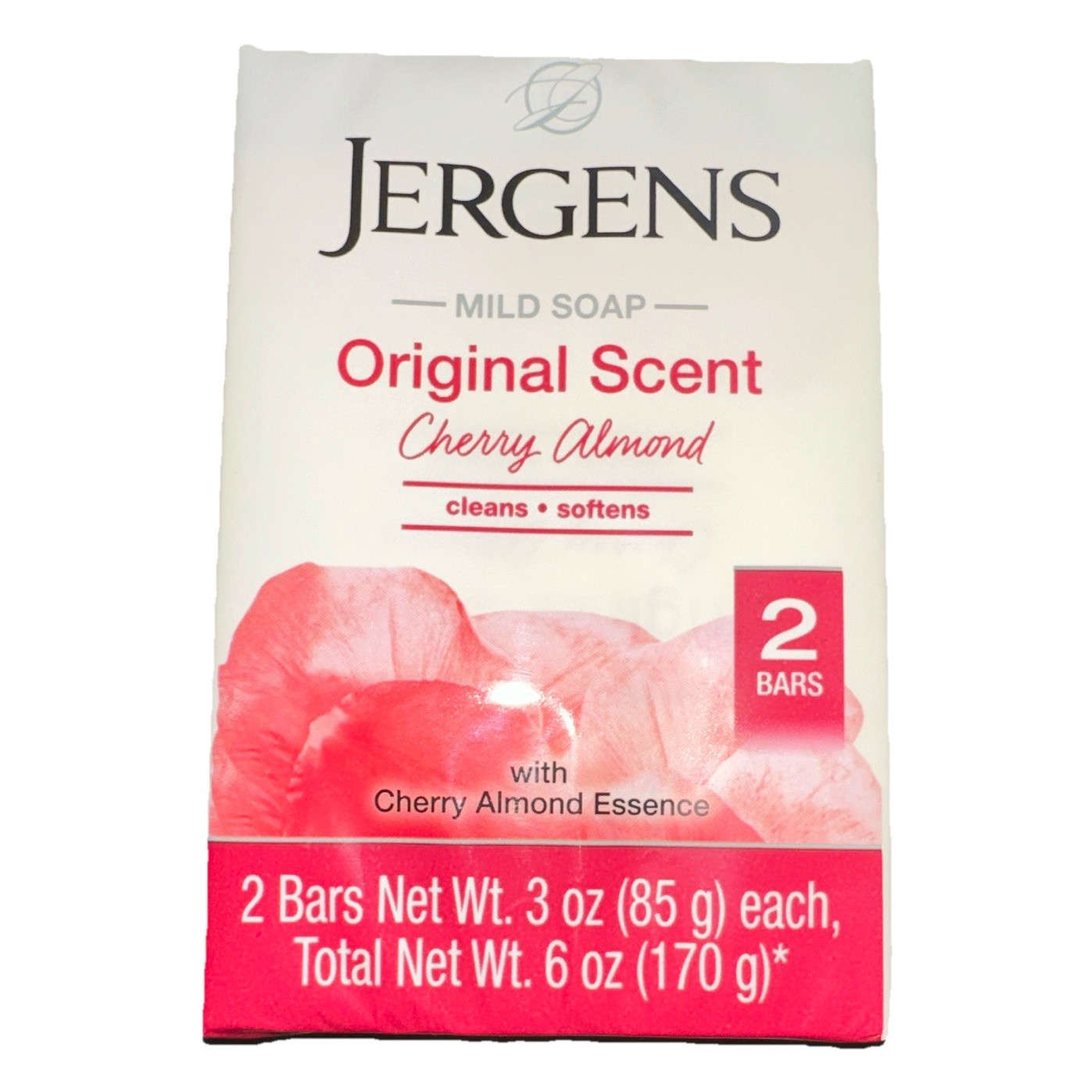 Jergens Original Scent Mild Soap Cherry Almond, 2 Bars 3 oz Each Multipack