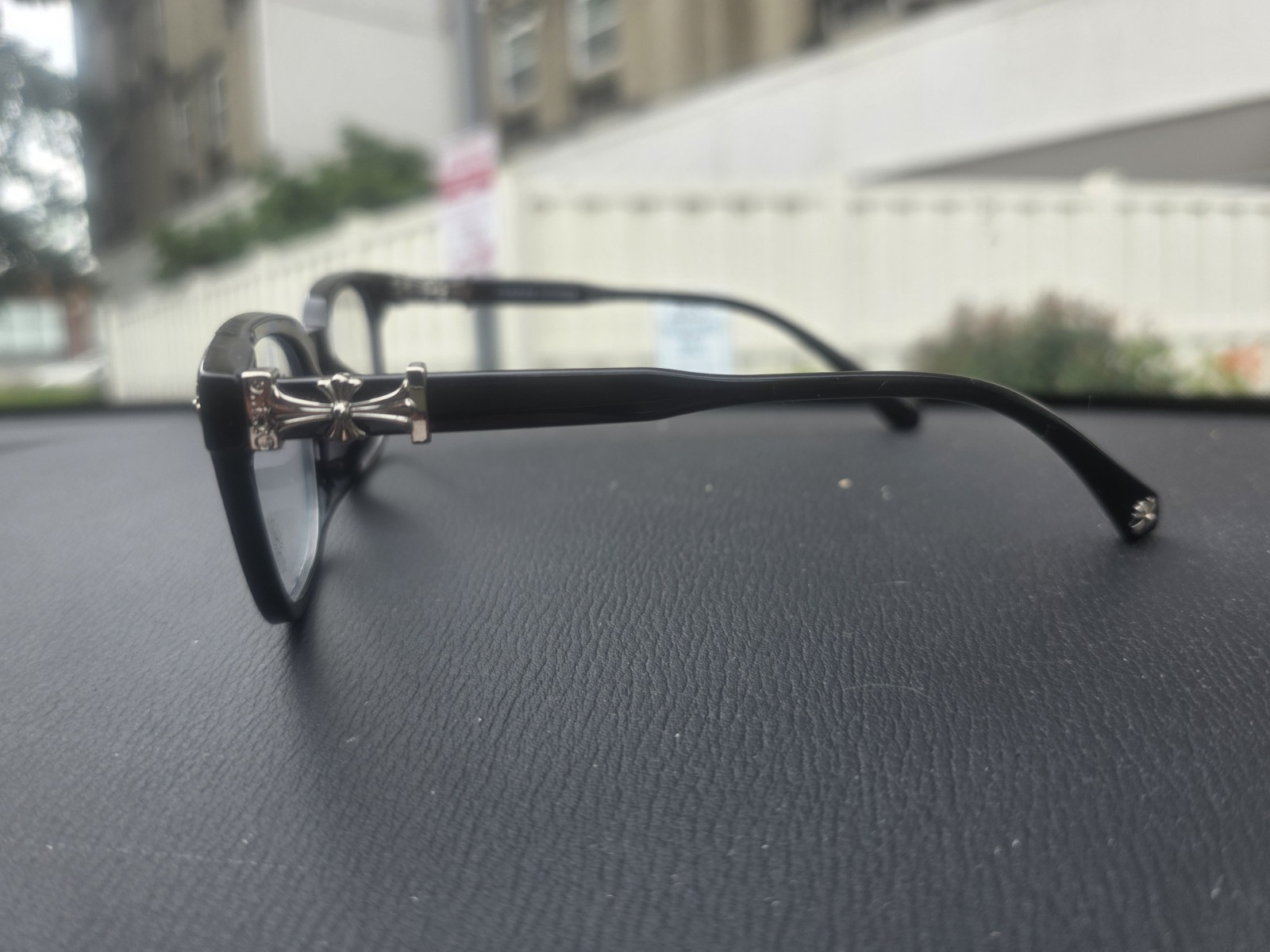 Chrome Hearts 2273 Black Full Rim Eyeglasses Frames 53-18-138 Plastic/Metal
