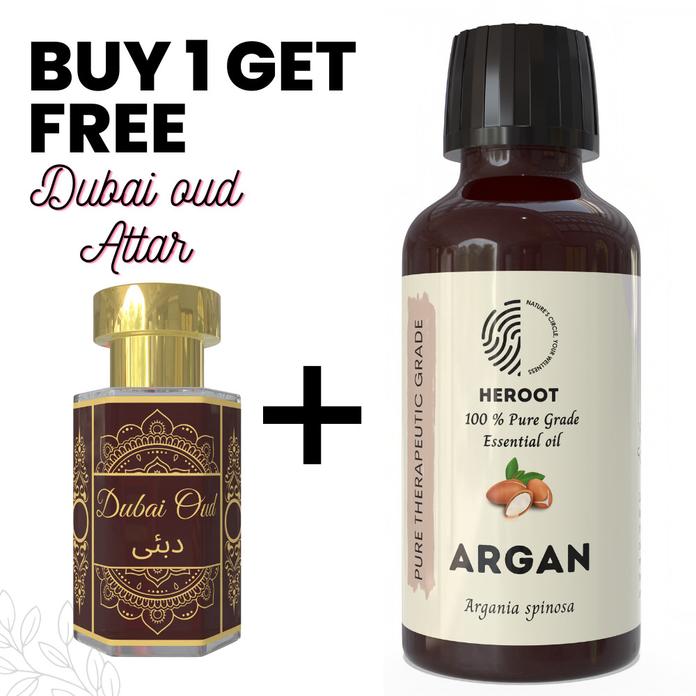 Argan Oil 10ml Carrier Oil for Hair Skin Massage DIY Use + Free Attar