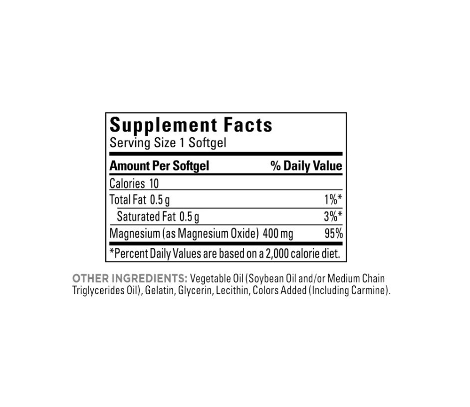 Nature Made Extra Strength Magnesium 400 mg., 180 Softgels