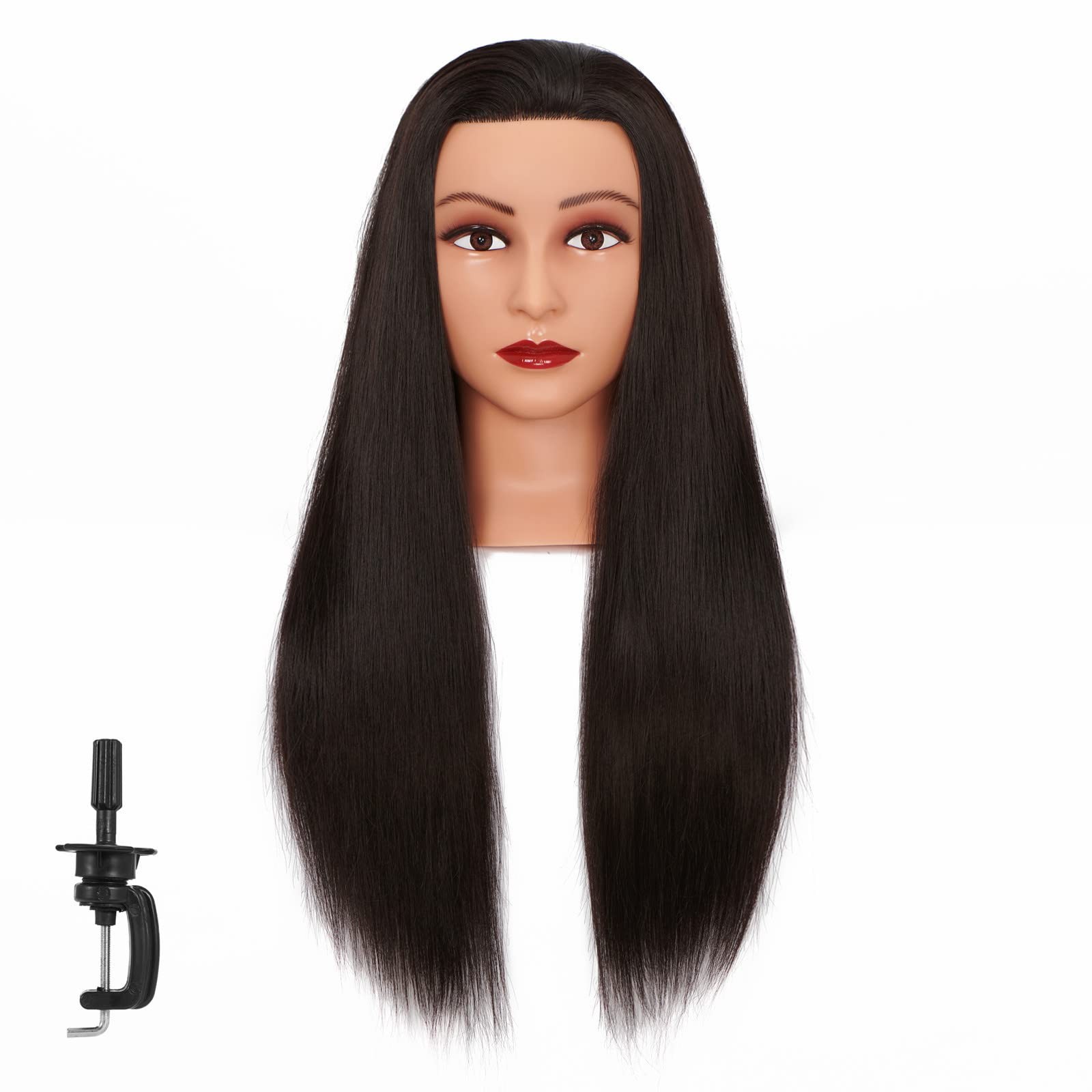 26″-28″ Mannequin Head for Hair Styling & Training – Synthetic Fiber Cosmetology