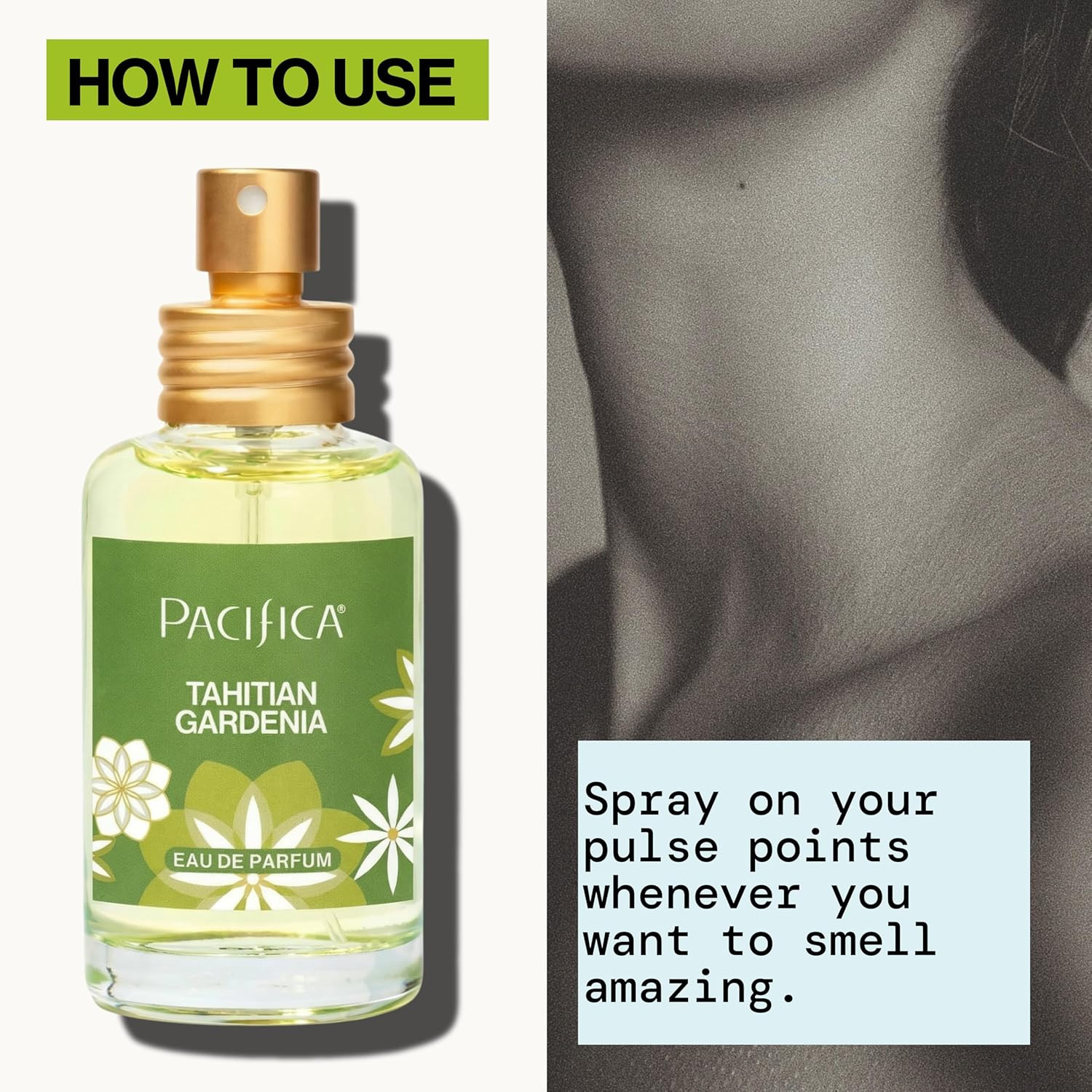Pacifica Tahitian Gardenia Perfume Spray 1Oz – Tropical Floral Fragrance with Ga