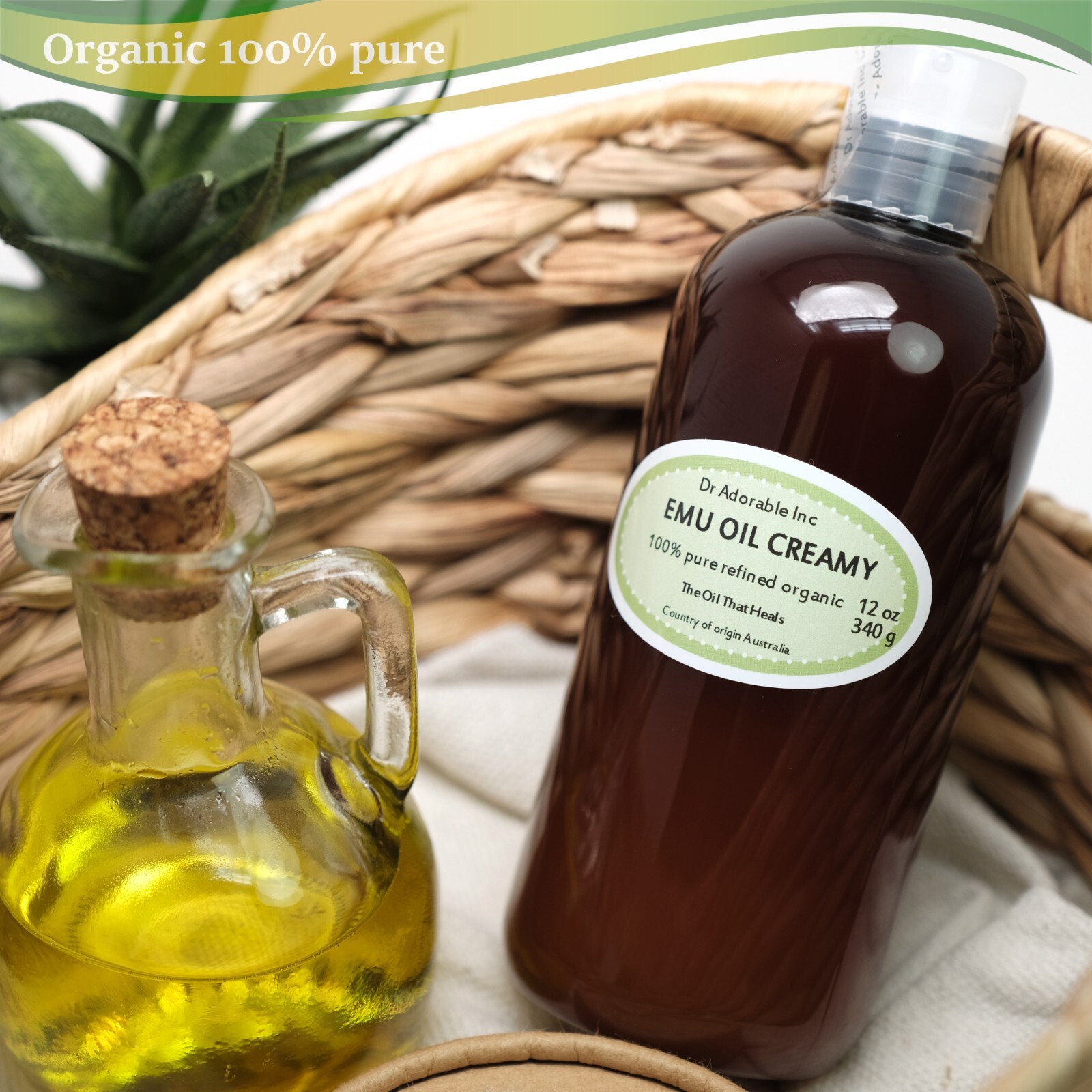 Emu Oil Creamy 100% Pure & Organic Fresh from Australia Moisturizing Skin Care