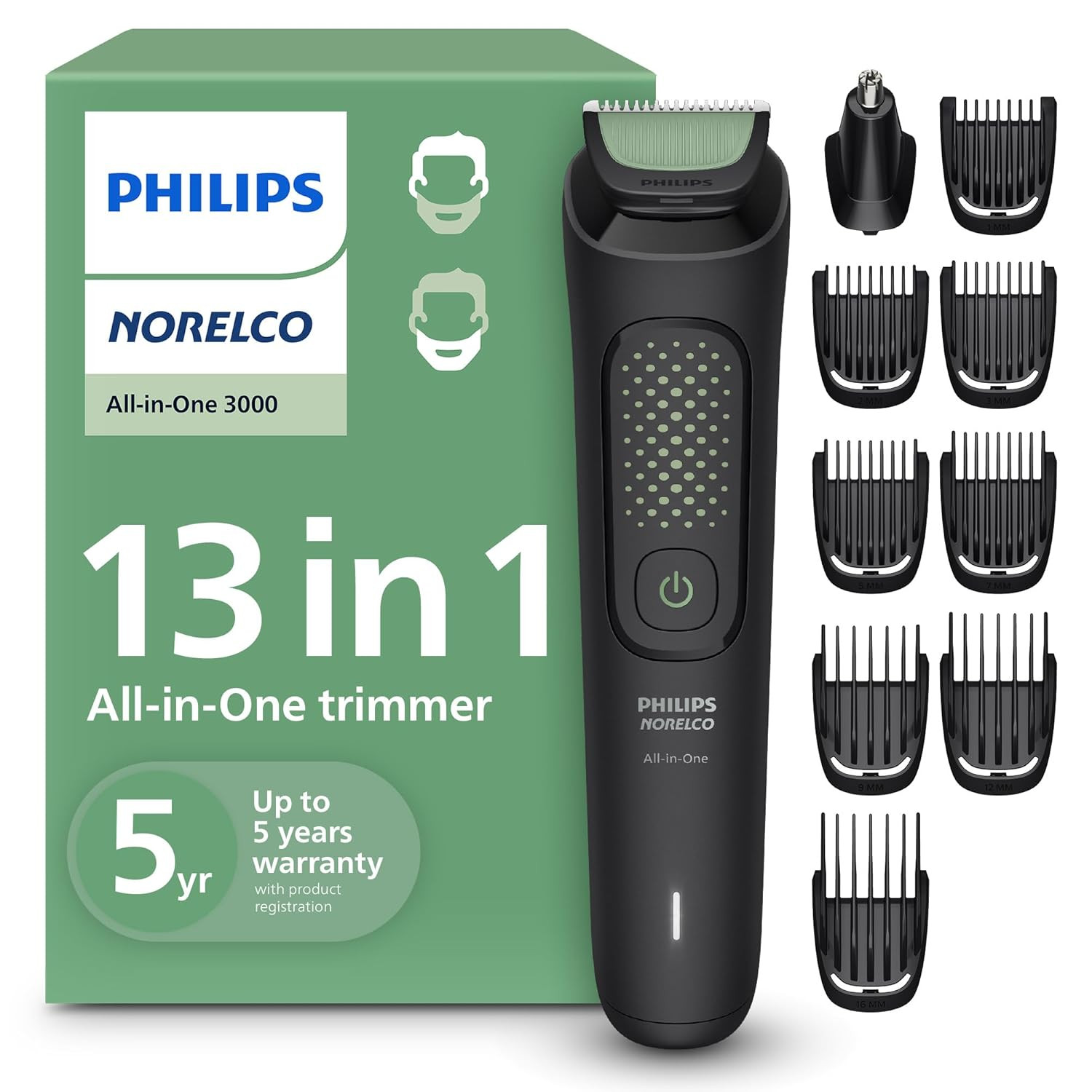 3000 Series 13-in-1 Trimmer & Beard Styler with 9 Length Settings
