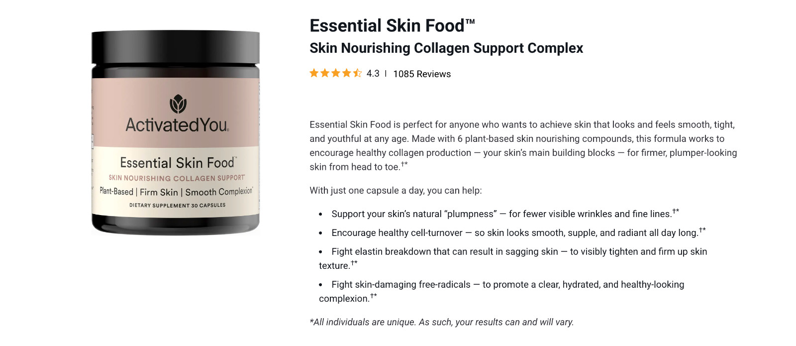 Essencial Skin Food – activate you supplements ( Maggie Q supplements )