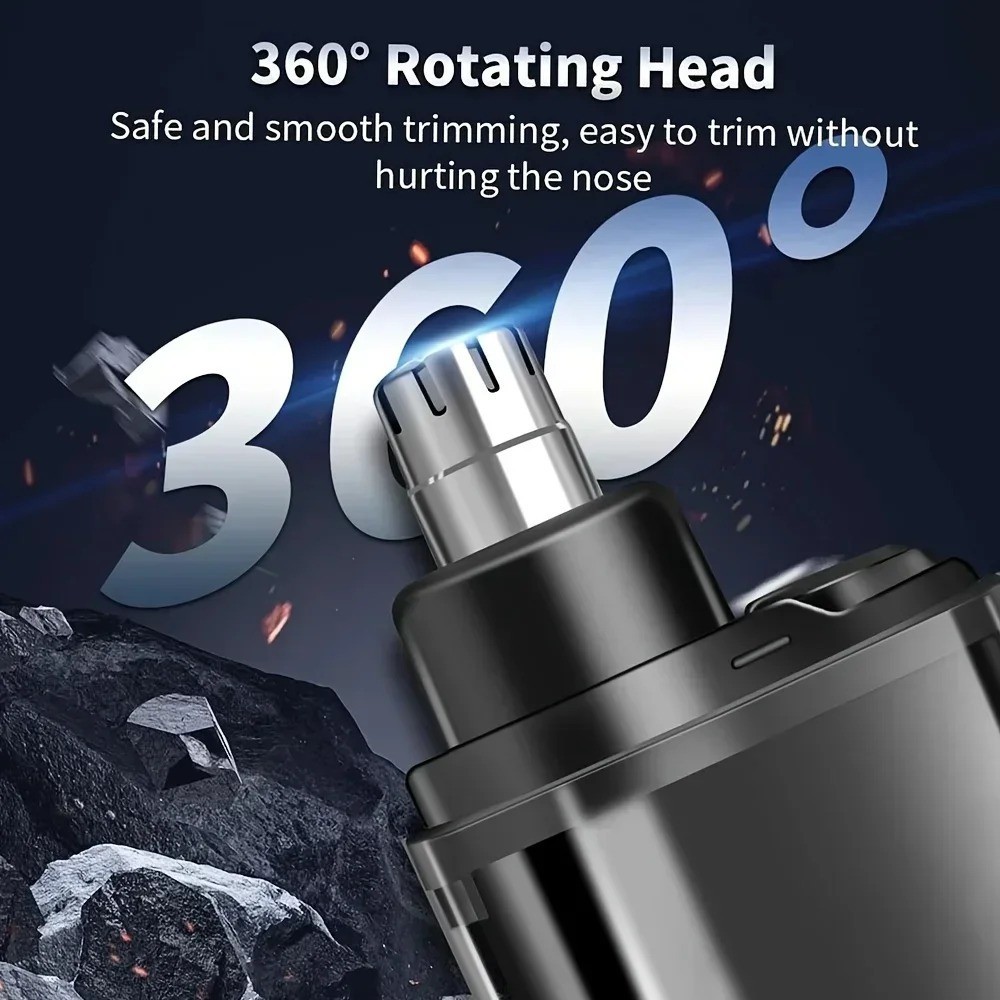 Nose Ear Hair Trimmer for Men USB C Rechargeable Portable Grooming Kit Fast Ch..