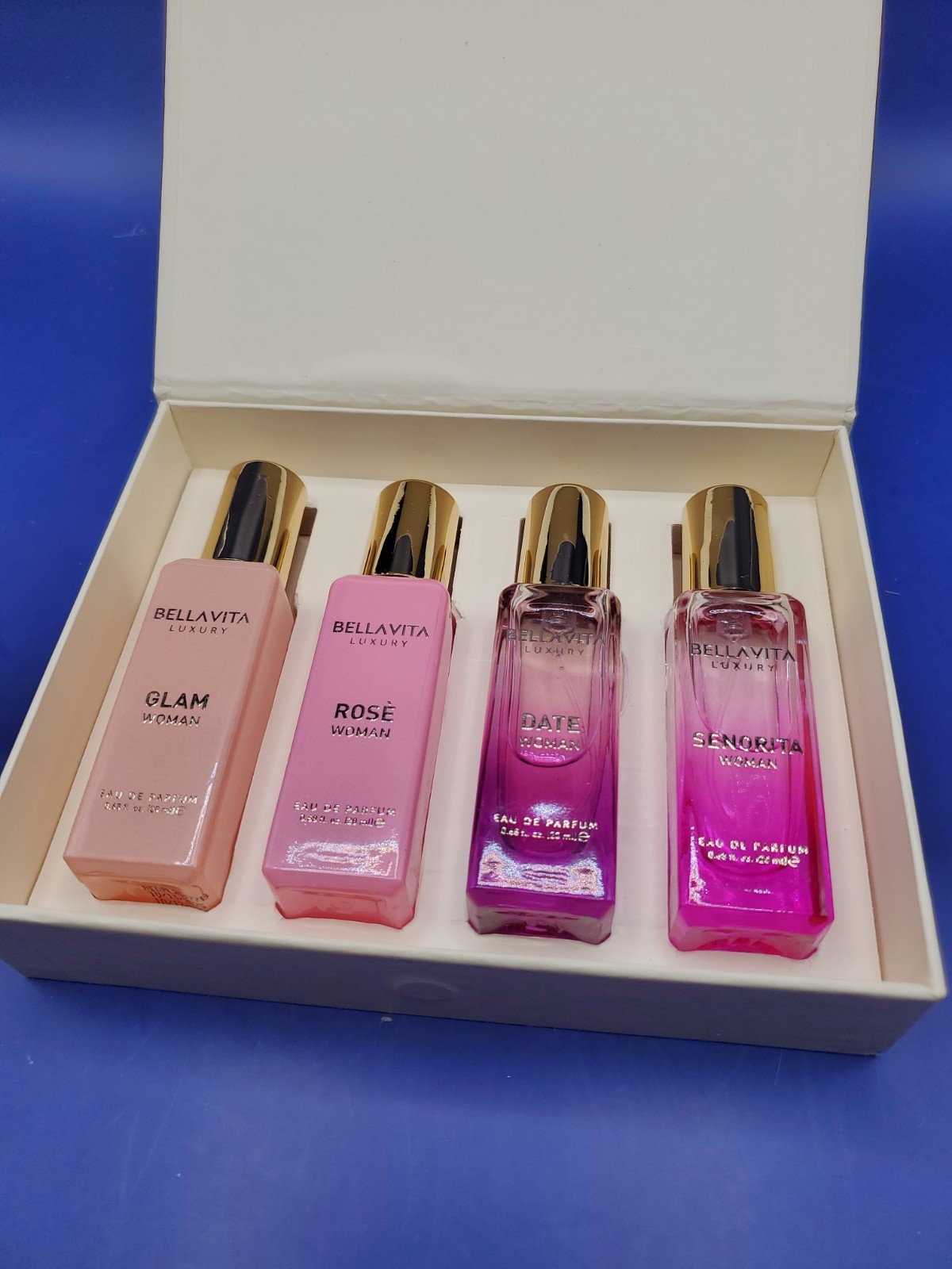 Bellavita Women Luxury Eau De Parfum Glam Rose Date Senorita 0.68oz Ea. 10/2028