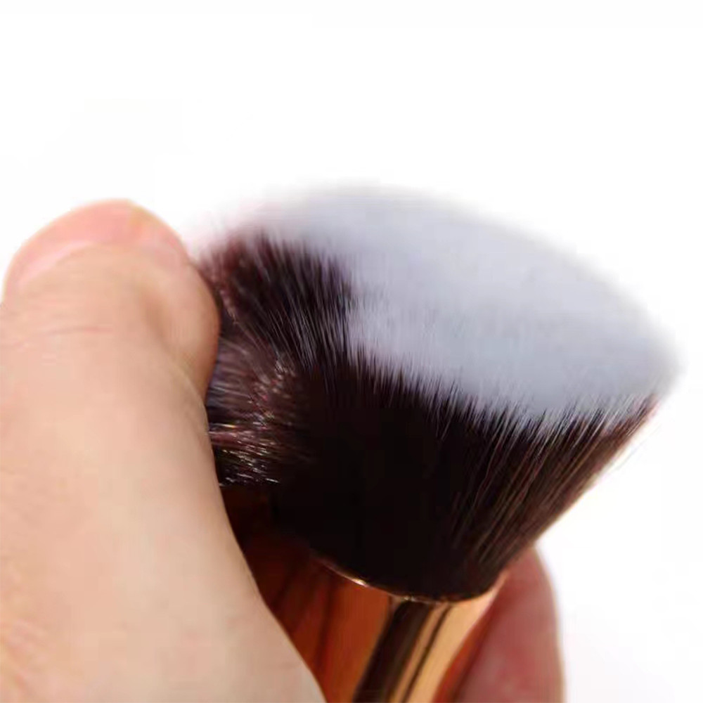 2Pcs Pro Foundation Makeup Brush Flat Top Kabuki for Blending Liquid Cream New