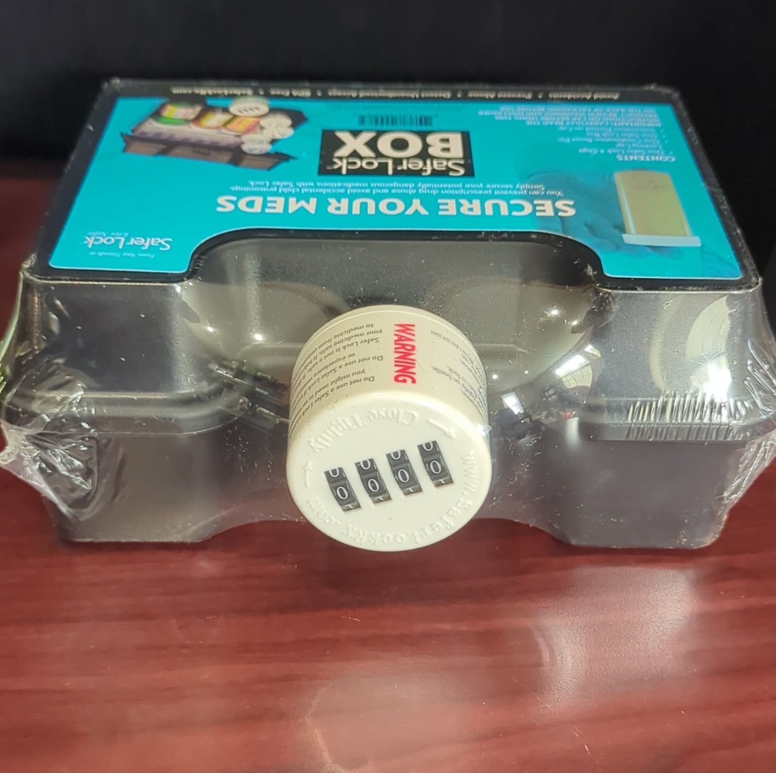 Safer Lock Combination Lock Organizer Black BPA Free Travel Size Secure Box