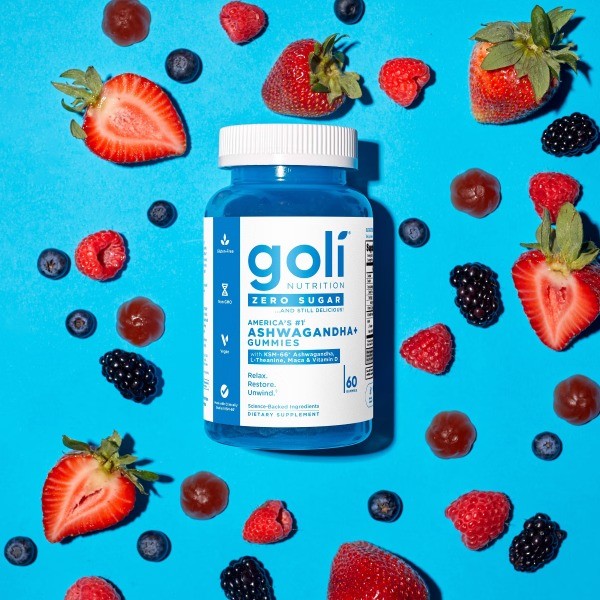 Goli Nutrition Ashwagandha Sugar Free Dietary Supplement Vegan Gummies – 60ct