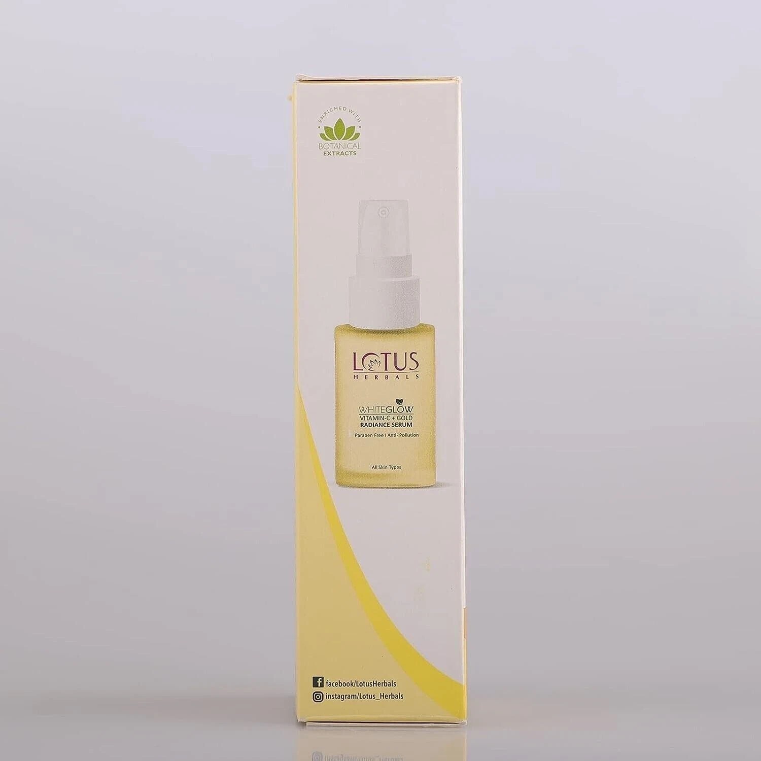 Lotus Herbals WhiteGlow Vitamin C and Gold Radiance Face Serum 30ml,