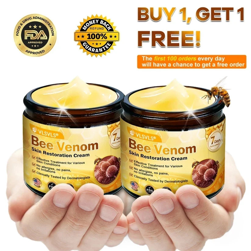 VLSVLS Bee Venom Skin Repair Cream, All Skin Issues Restoration Treatment