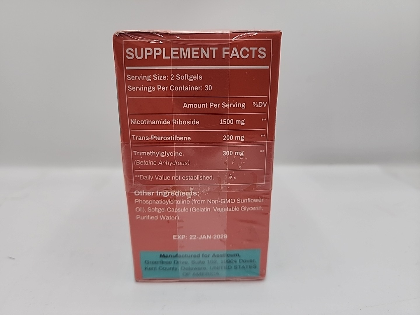 Nesticum Liposomal Nicotinamide Riboside 4000mg 120 Gel Capsules 2 PK EXP 1/28
