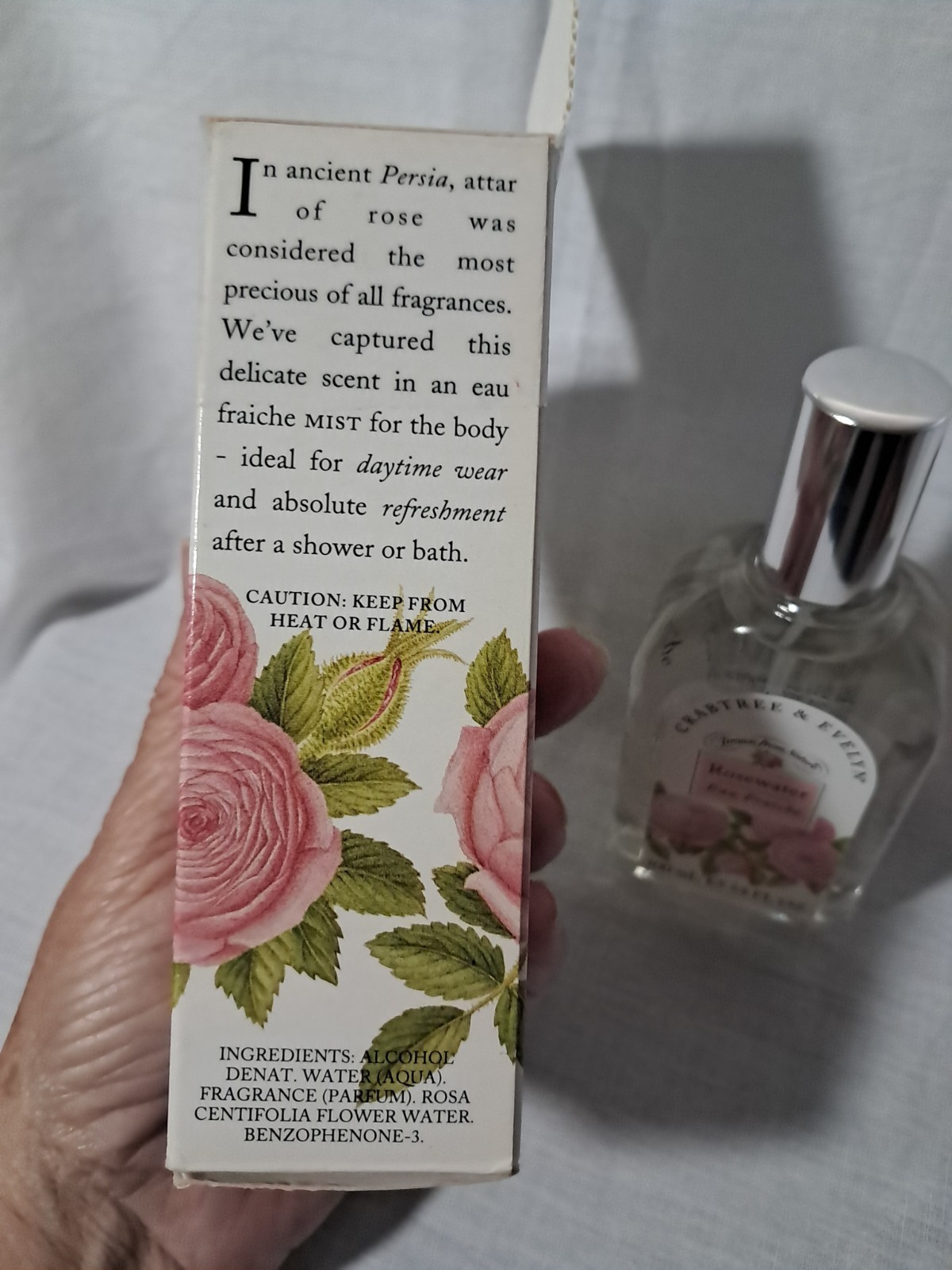 CRABTREE & EVELYN ROSEWATER EAU FRAICHE 3.4 FL OZ DISCONTINUED RARE With Box NEW