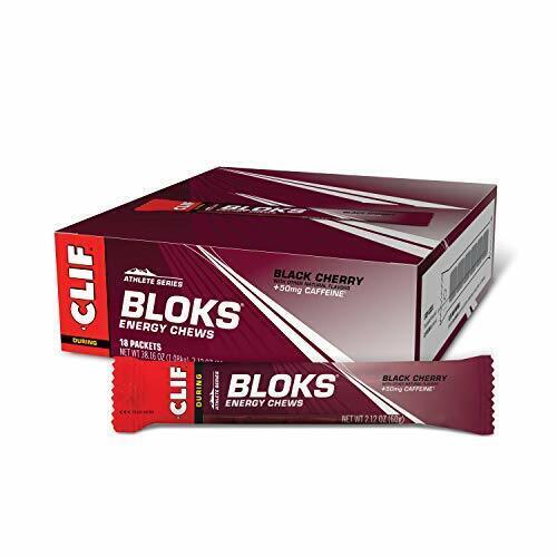 Clif BLOKS -Energy Chews-Black Cherry 50mg Caffeine(2.1 oz, Packet, 18) OPEN BOX