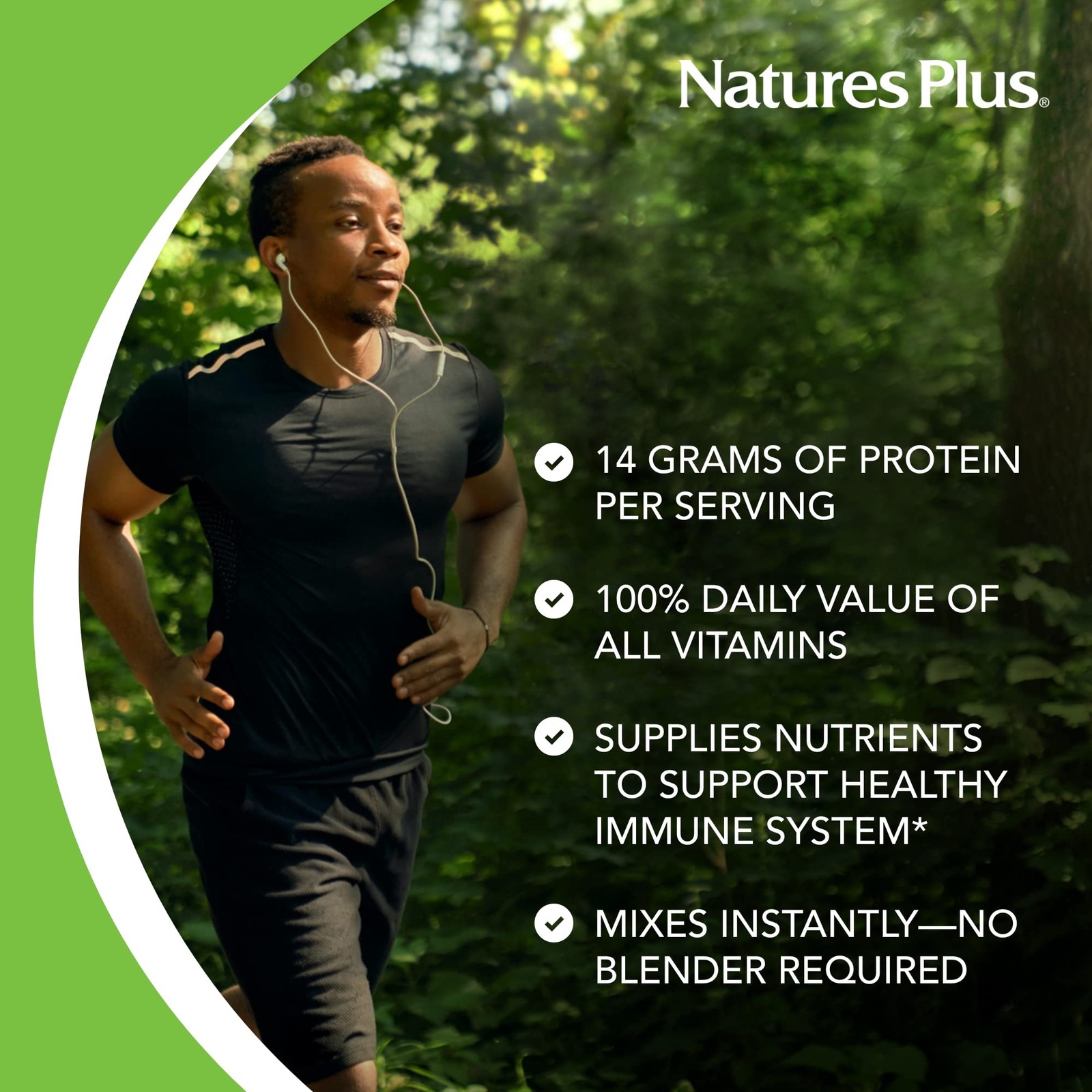 NaturesPlus SPIRU-TEIN, Vanilla – 1.06 lbs – Spirulina Pound (Pack of 1)