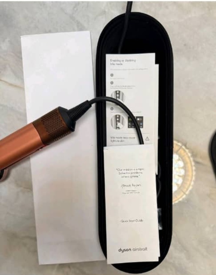 Dyson Airstrait Straightener Amber Silk Wet to Dry Hair Styler