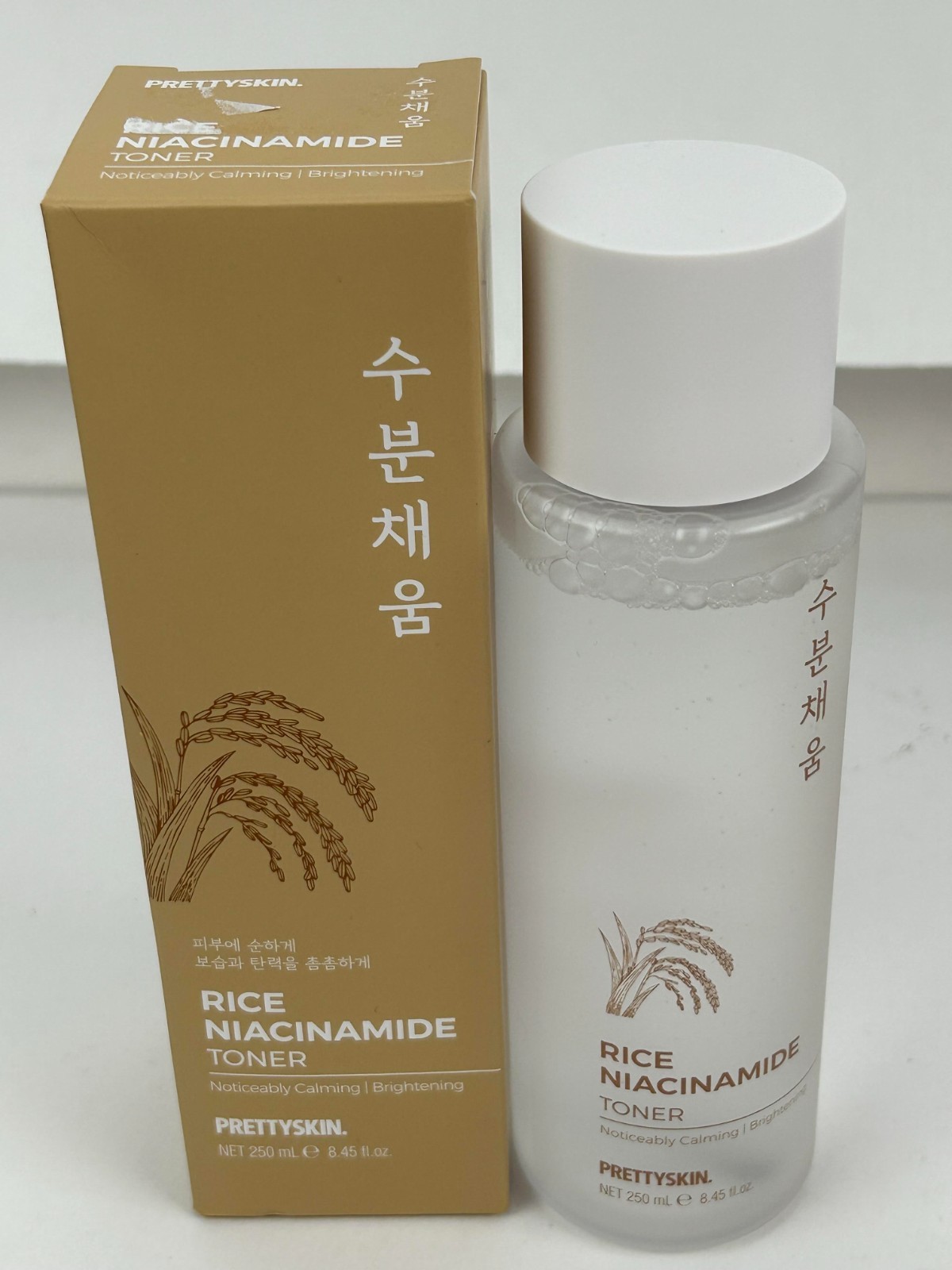 PrettySkin Rice Toner Calming Skin Brightening 8.45 oz, New K-beauty