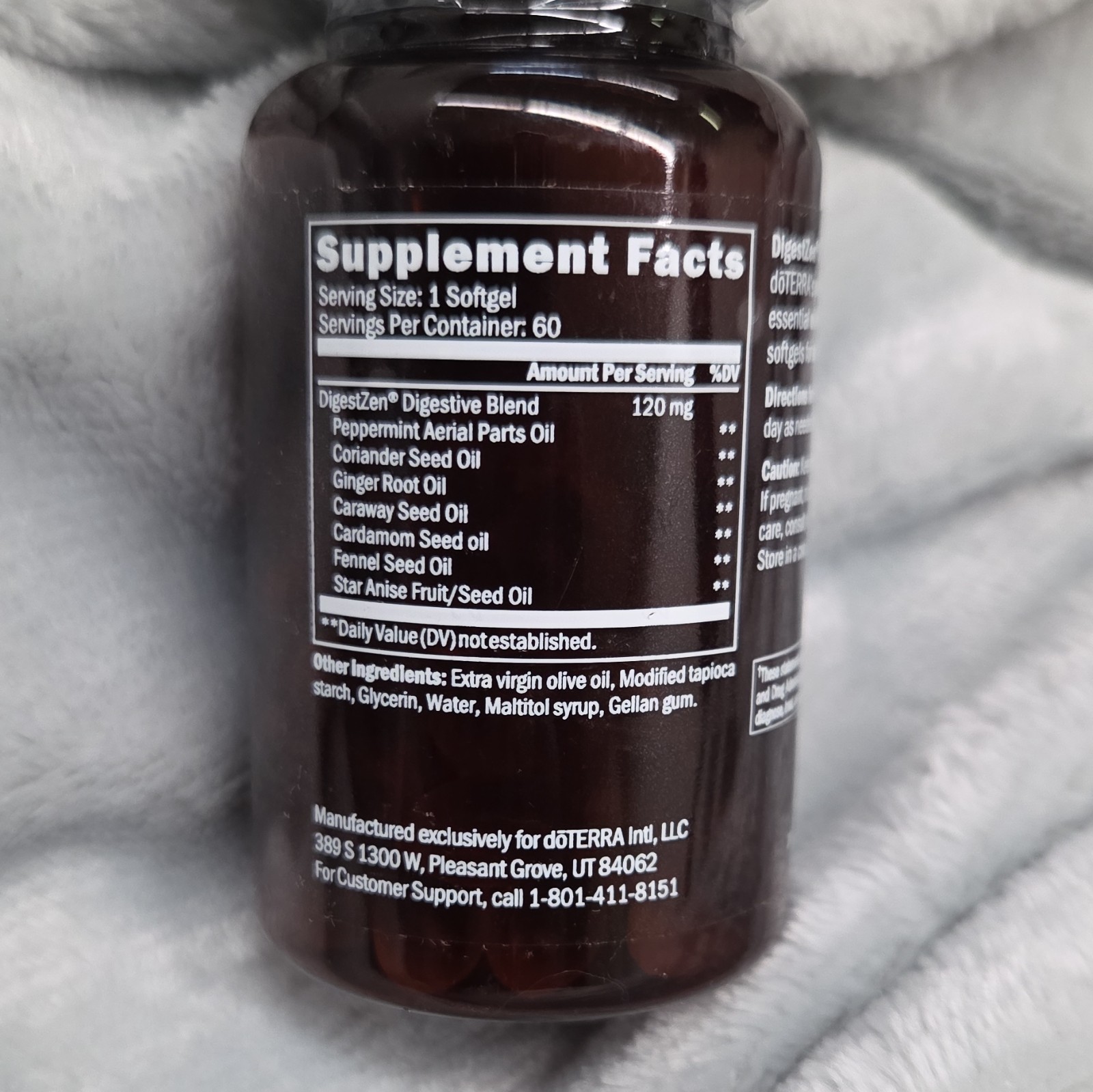 doTERRA DigestZen Digestive Support Softgels 60 Ct 120mg Exp 09/2026