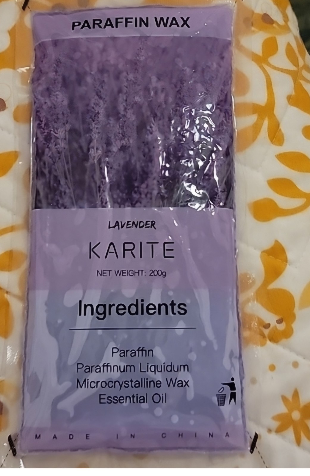 KARITÉ Paraffin Wax Lavender, Purple Color, 200 g Capacity