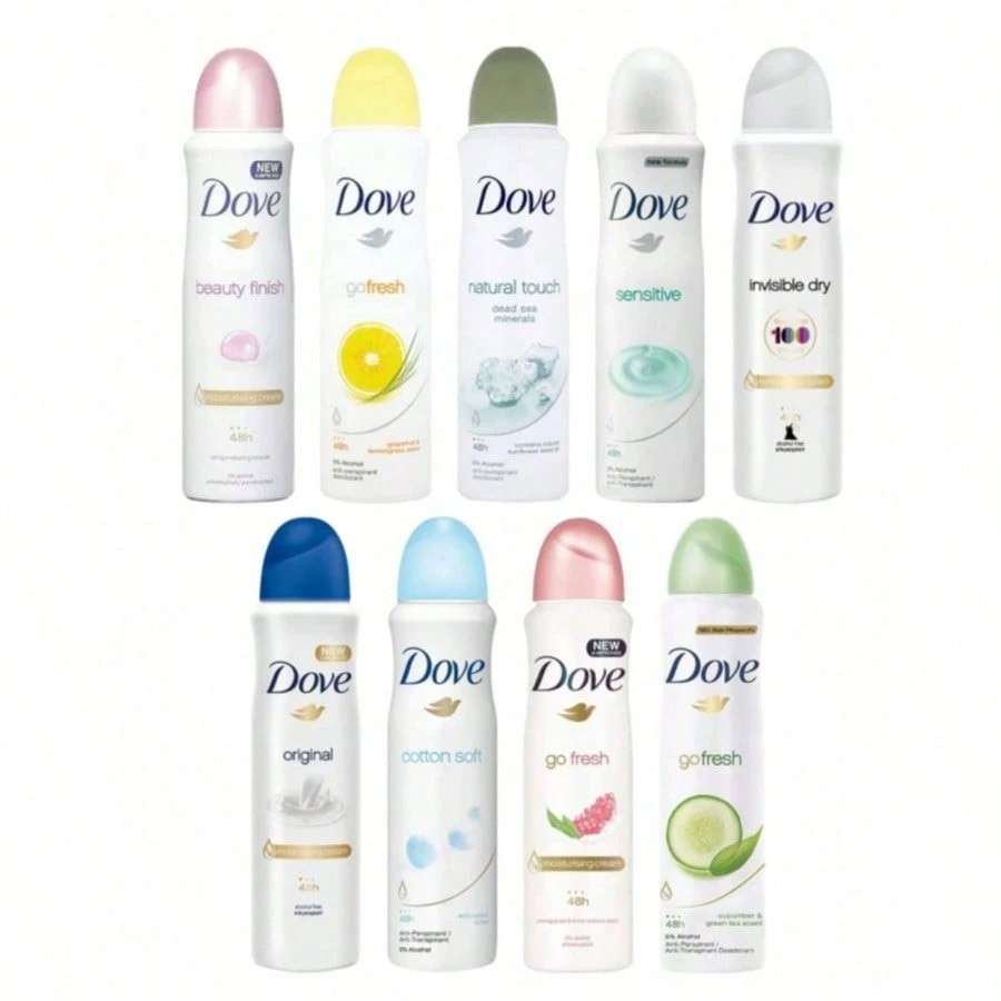10 Pack Women’s Antiperspirant Dry Spray Deodorant 150mL Assorted Scents