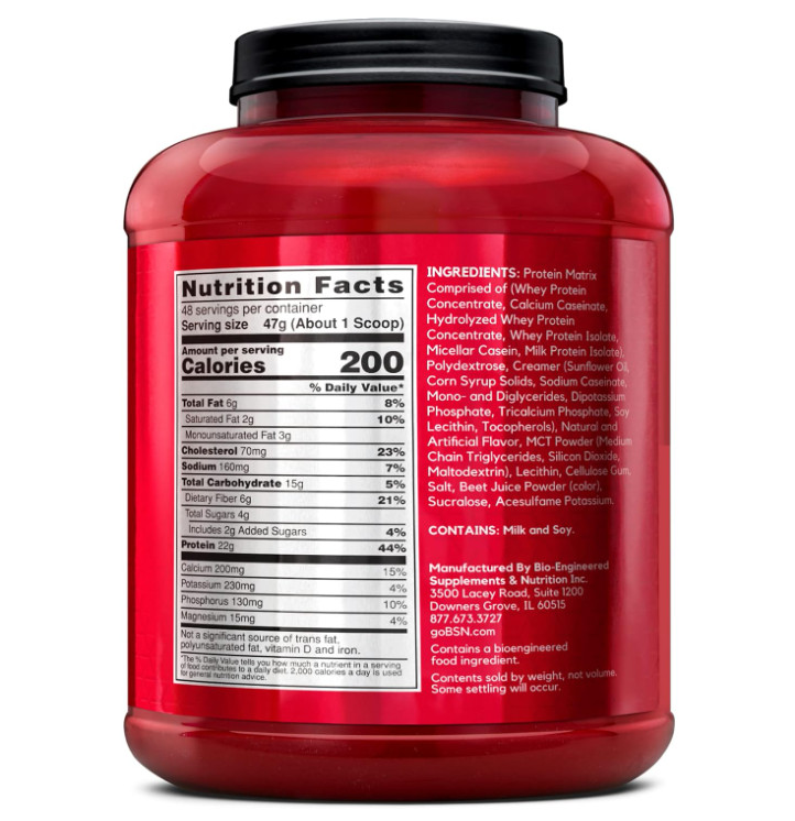 BSN SYNTHA-6 Protein Powder, Strawberry Milkshake, 48 Servings