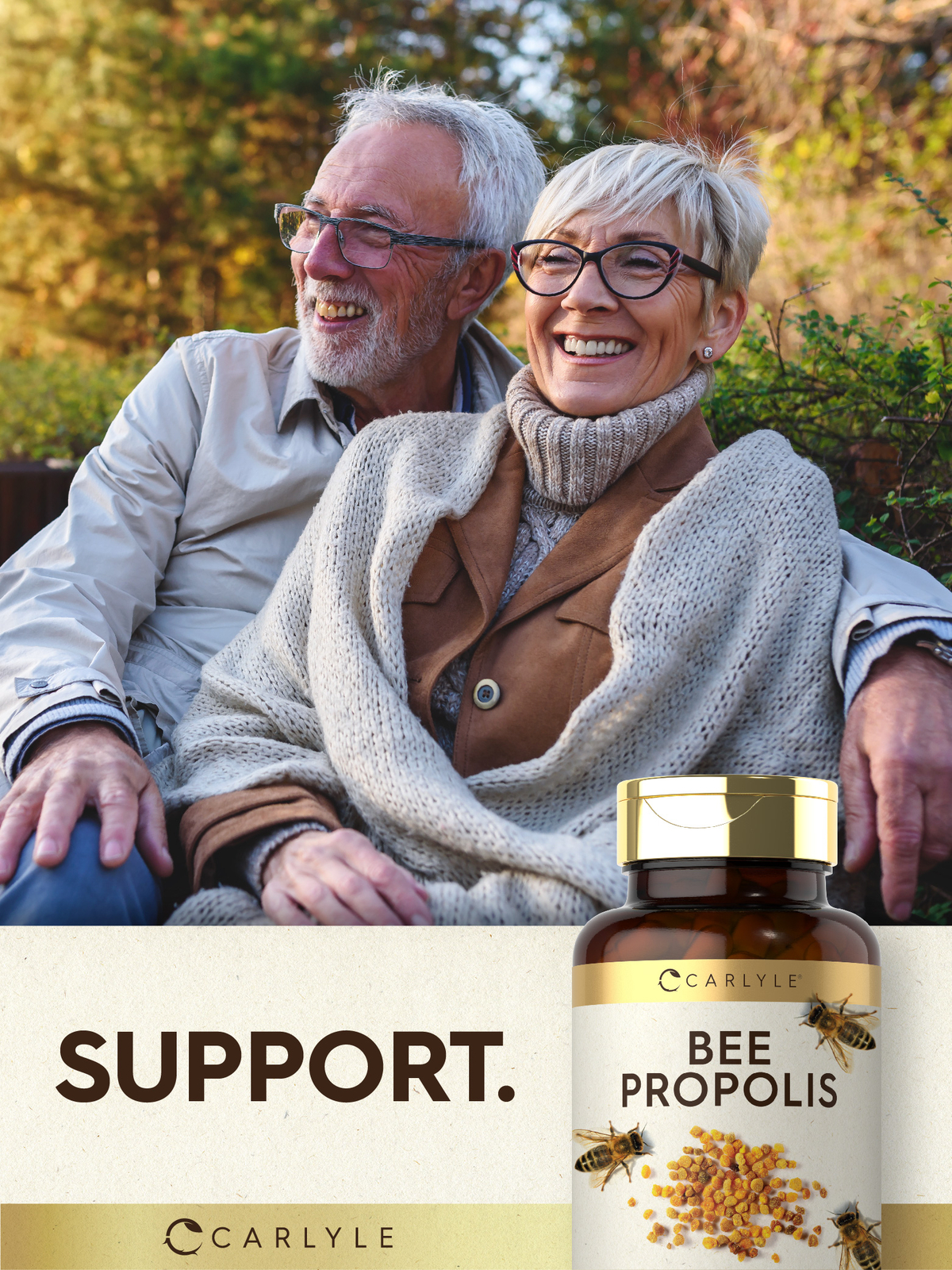 Bee Propolis Capsules 600mg | 150 Count | Non-GMO, Gluten Free | by Carlyle