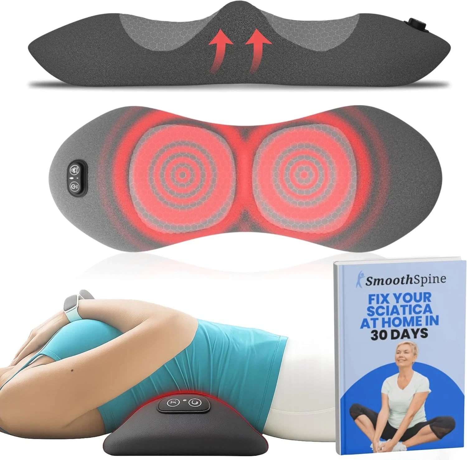 Triple Fusion Back Massager – the Official Smooth Spine Back Massager with Heat
