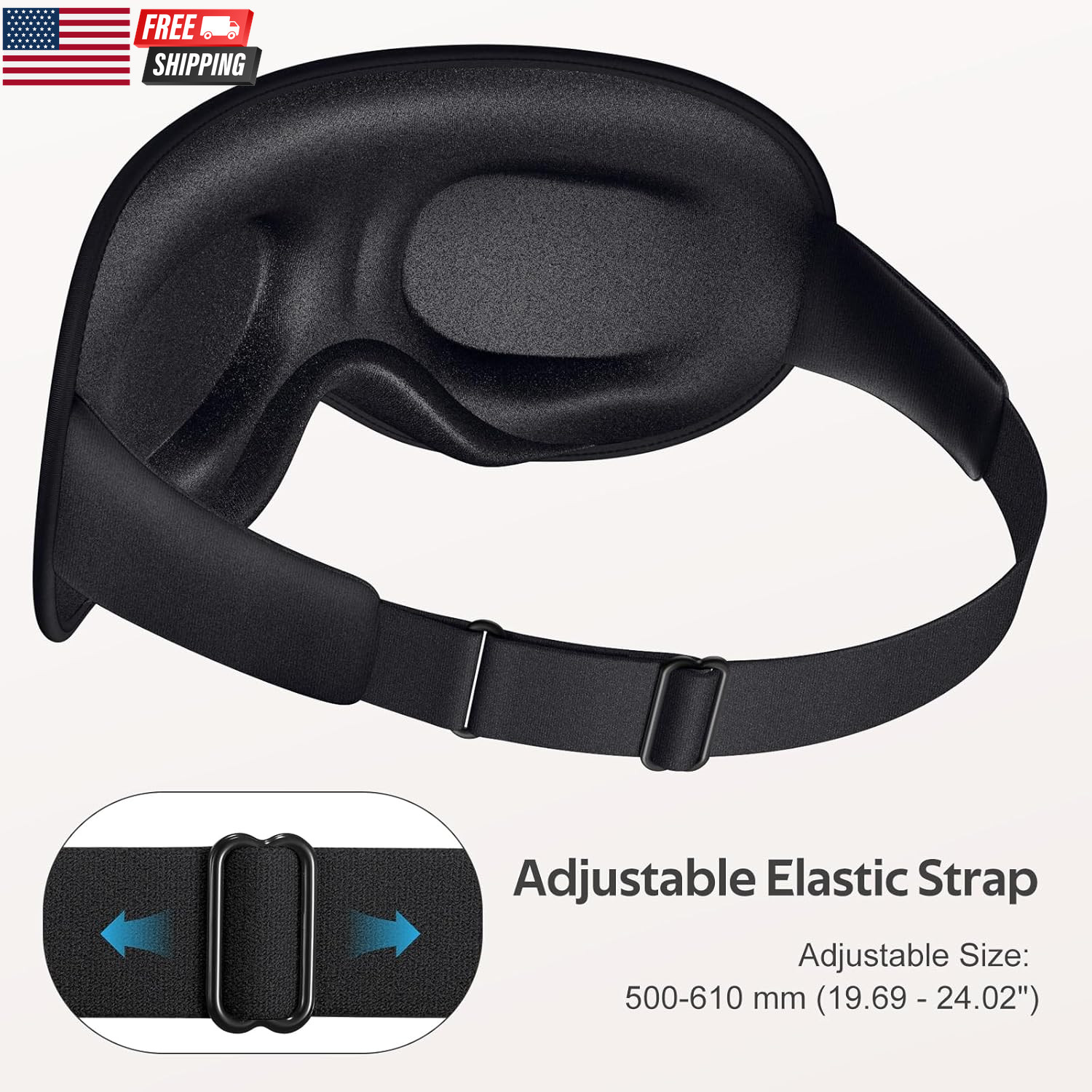 Sleep Mask for Men Women – 100% Blackout Eye Masks for Sleep – 3D Soft Sleeping