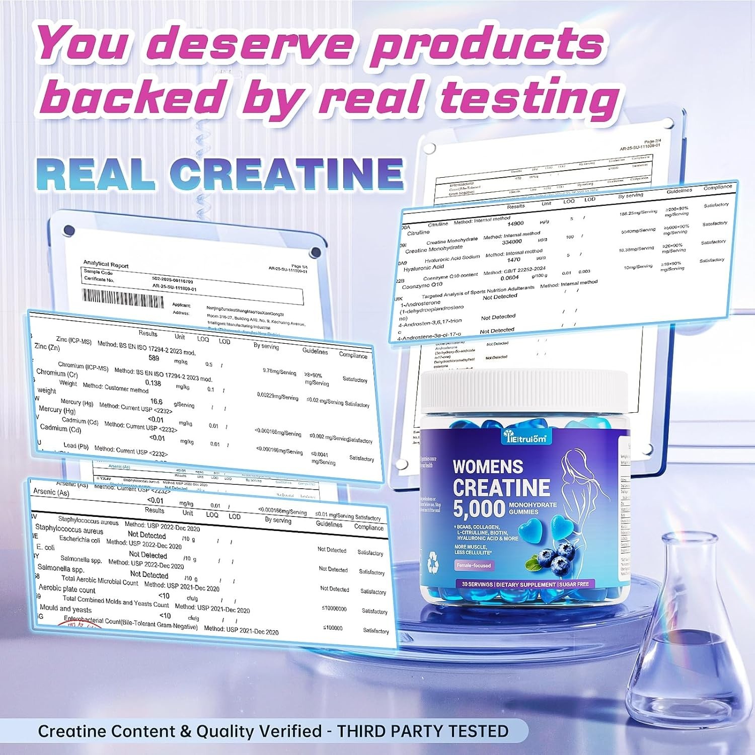Creatine Gummies for Women ~ 5000mg Creatine Monohydrate Gummies