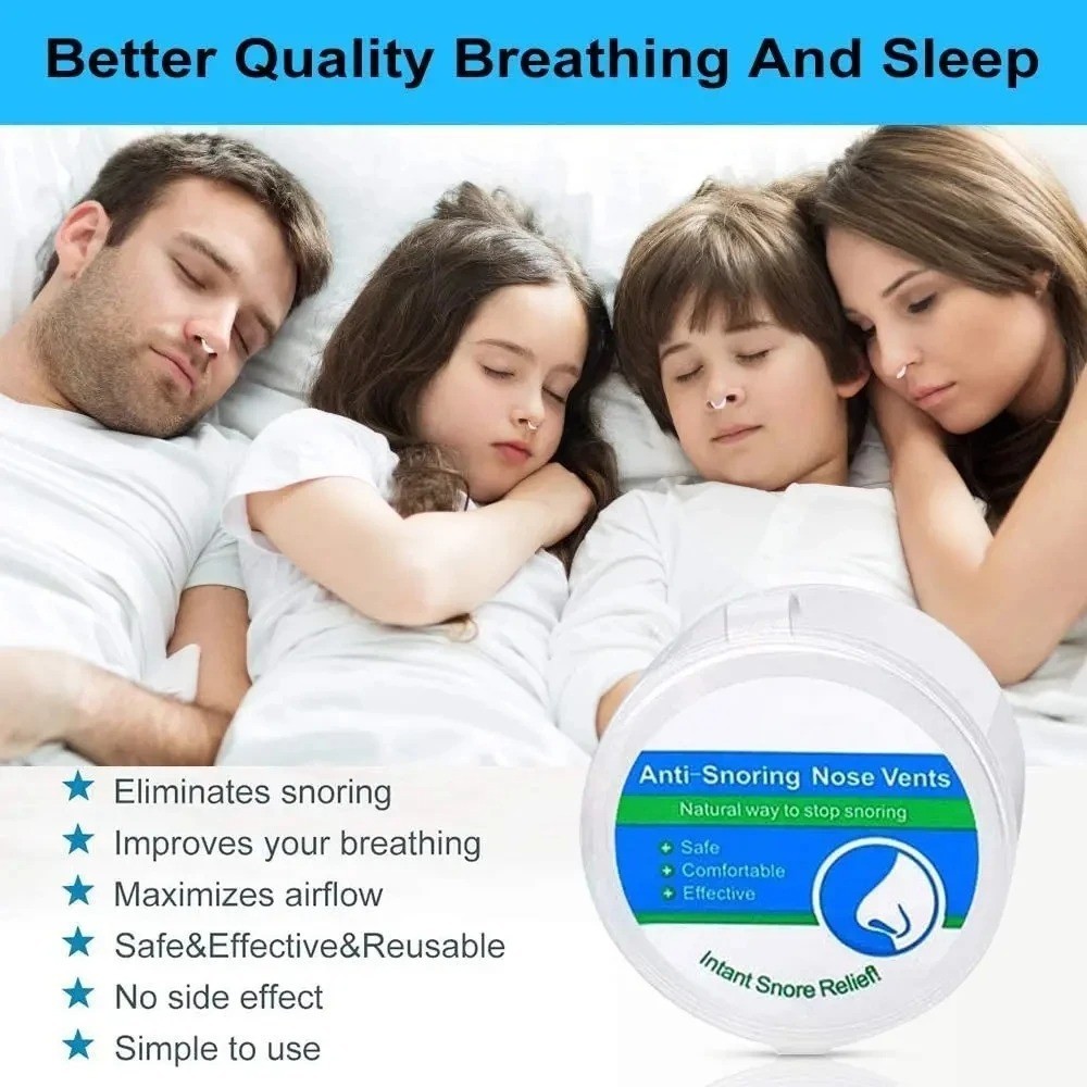 8 Pcs Silicone Anti Snore Nasal Dilators Apnea Aid Device Stop Snoring Nose Clip