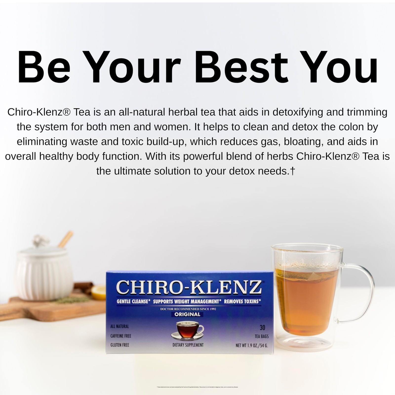Chiro-Klenz All Natural Herbal Tea Original Flavor 30 Tea Bags
