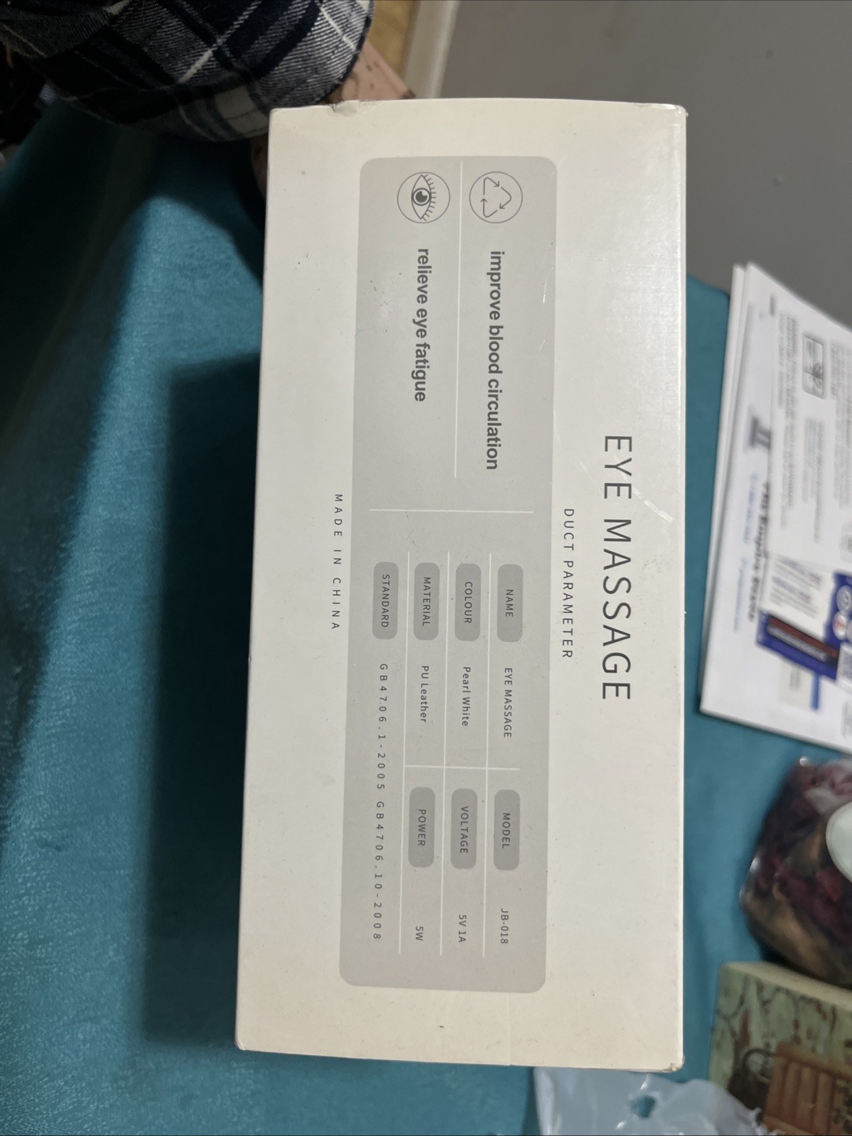 Eye Massager for Migraines PORTABLE Built In Bluetooth Music Rechargeable Eohmay