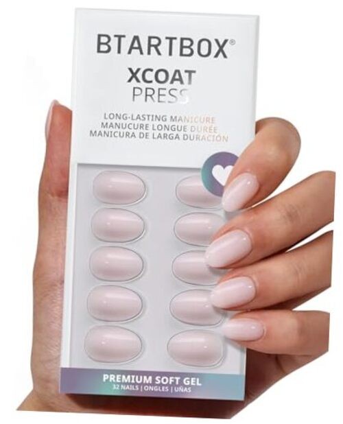 Press On Nails Almond – Power Calm, Lamp-Curable 4-Week Wear A1-Power Calm